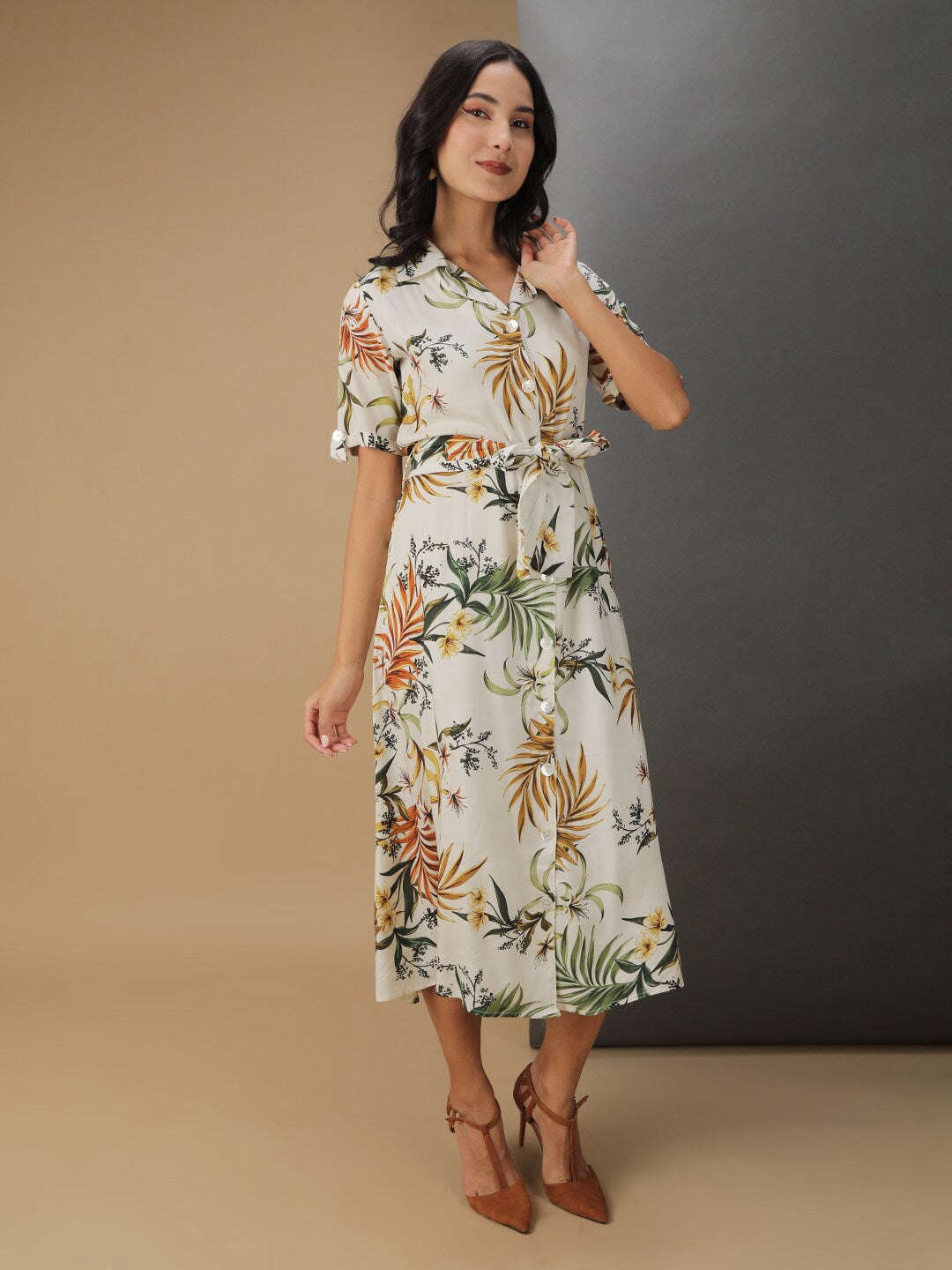 Freehand By The Indian Garage Co Women Tropical Printed Sheath Dress - view 3