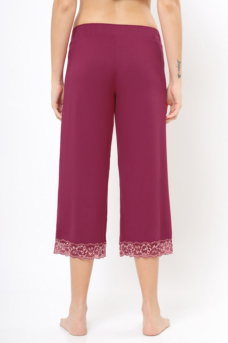 Amante Lace Touch Pyjama Bottom - Anemone - view 2