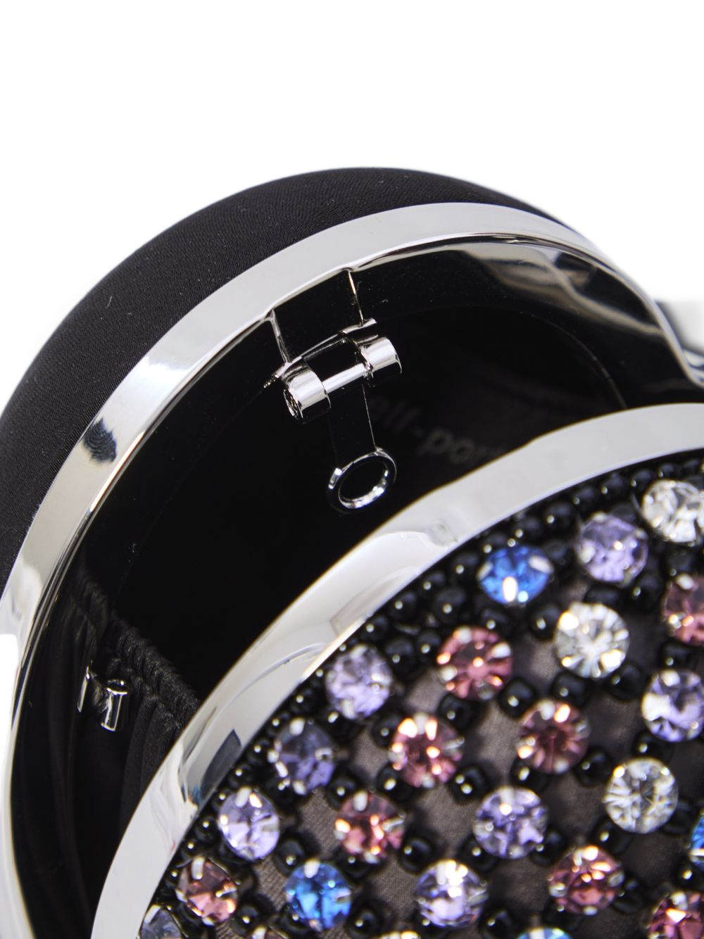 Self-Portrait Multi Crystal Heart Clutch - view 4
