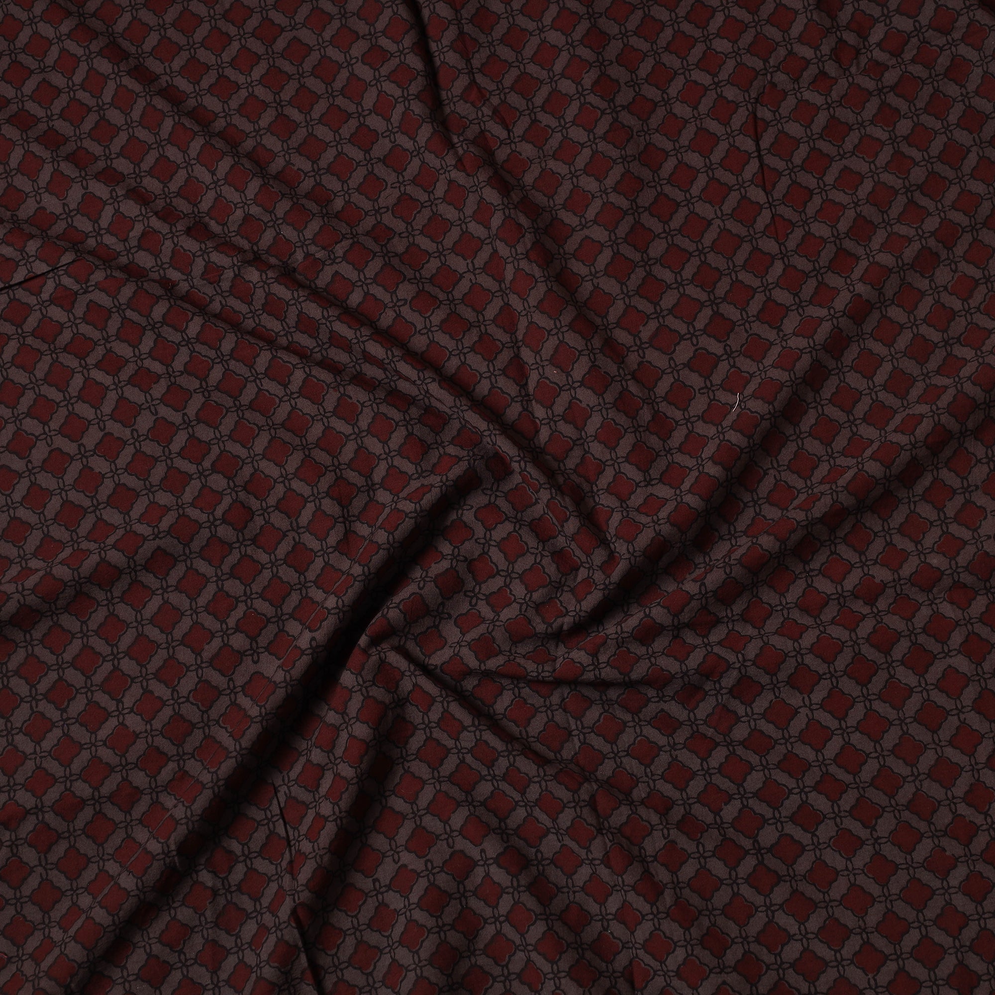 BAGH PRINTS BY UMAR FARUK KHATRI Brown - Bagh Block Printed Cotton Precut Fabric (1.5 Meter) - view 2