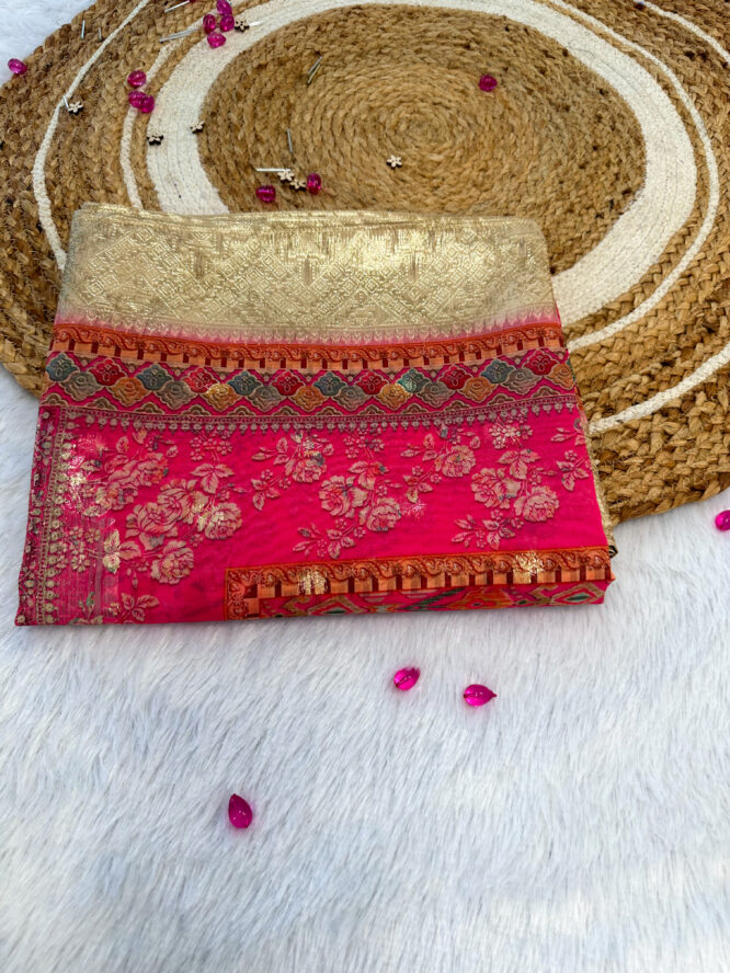 Idaho-o Red organza duppata #032 - view 2