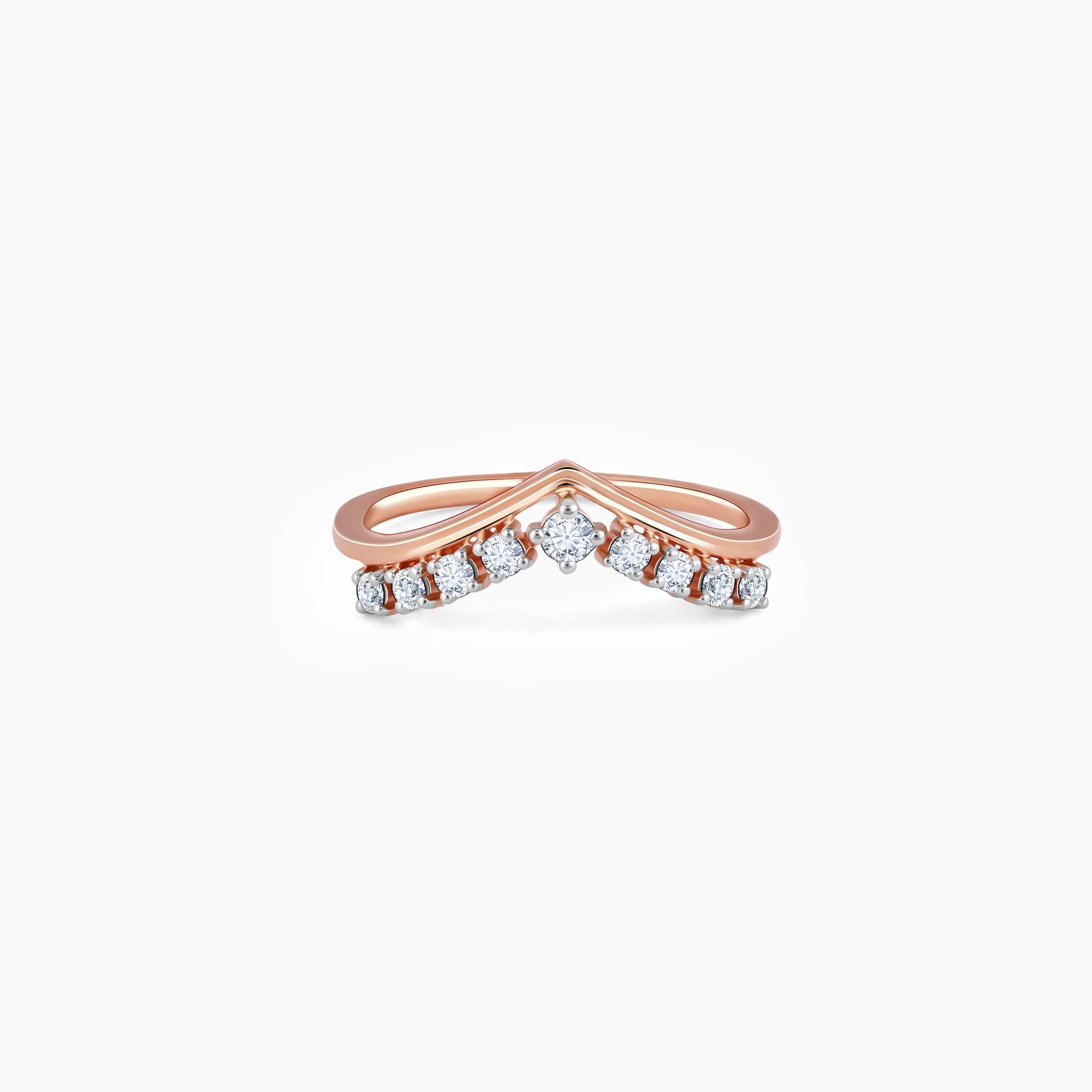 GIVA Jewellery Rose Gold Elegant Pear Diamond Ring