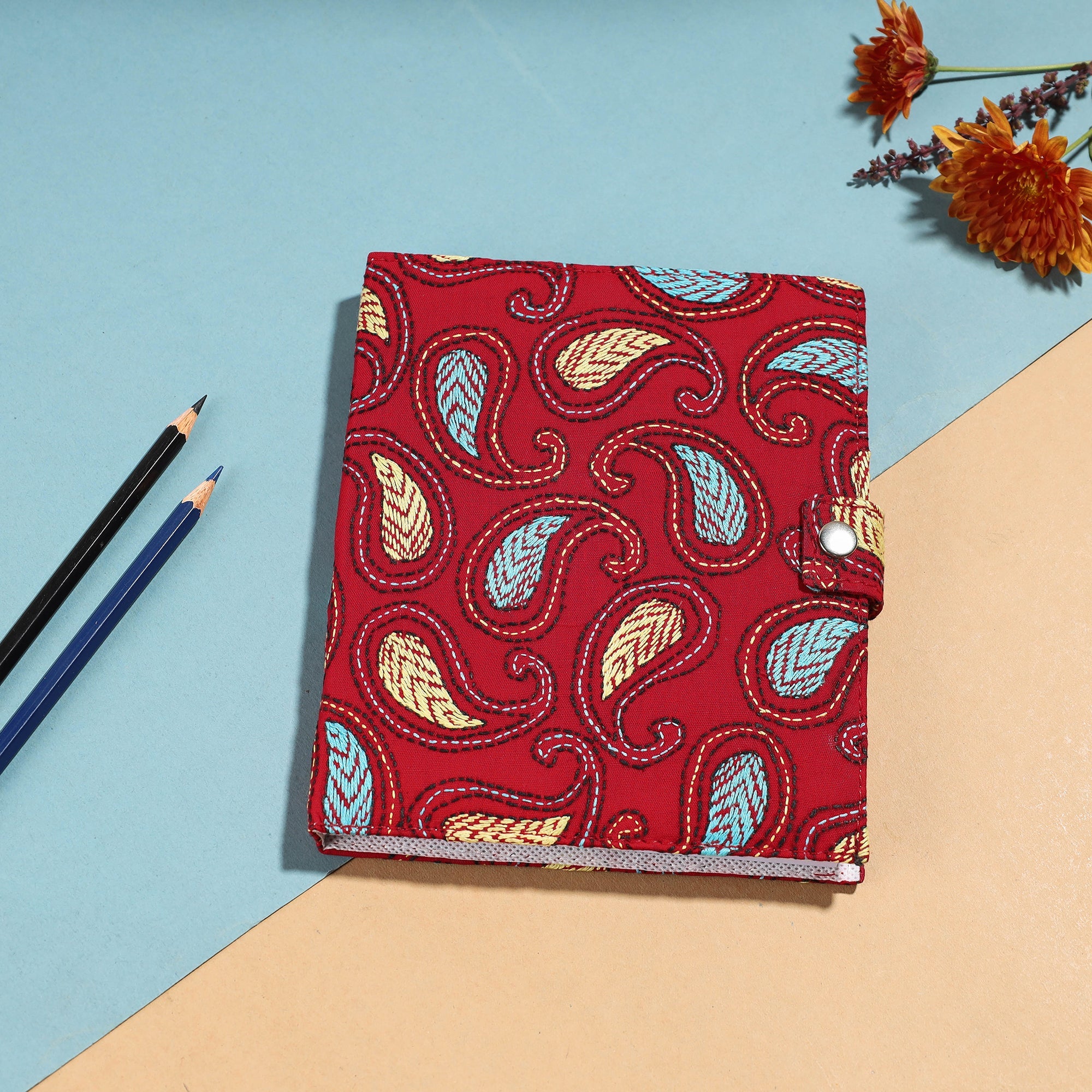 ASALKAAR Bengal Kantha Work Handcrafted Notepad (7 x 6 in)