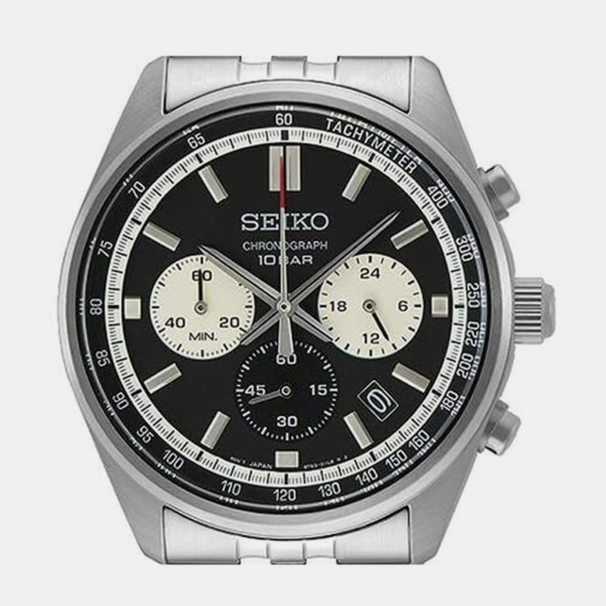 Seiko Dress Men Quartz Black Dial Chronograph Stainless Steel Watch SSB429P1 - view 2
