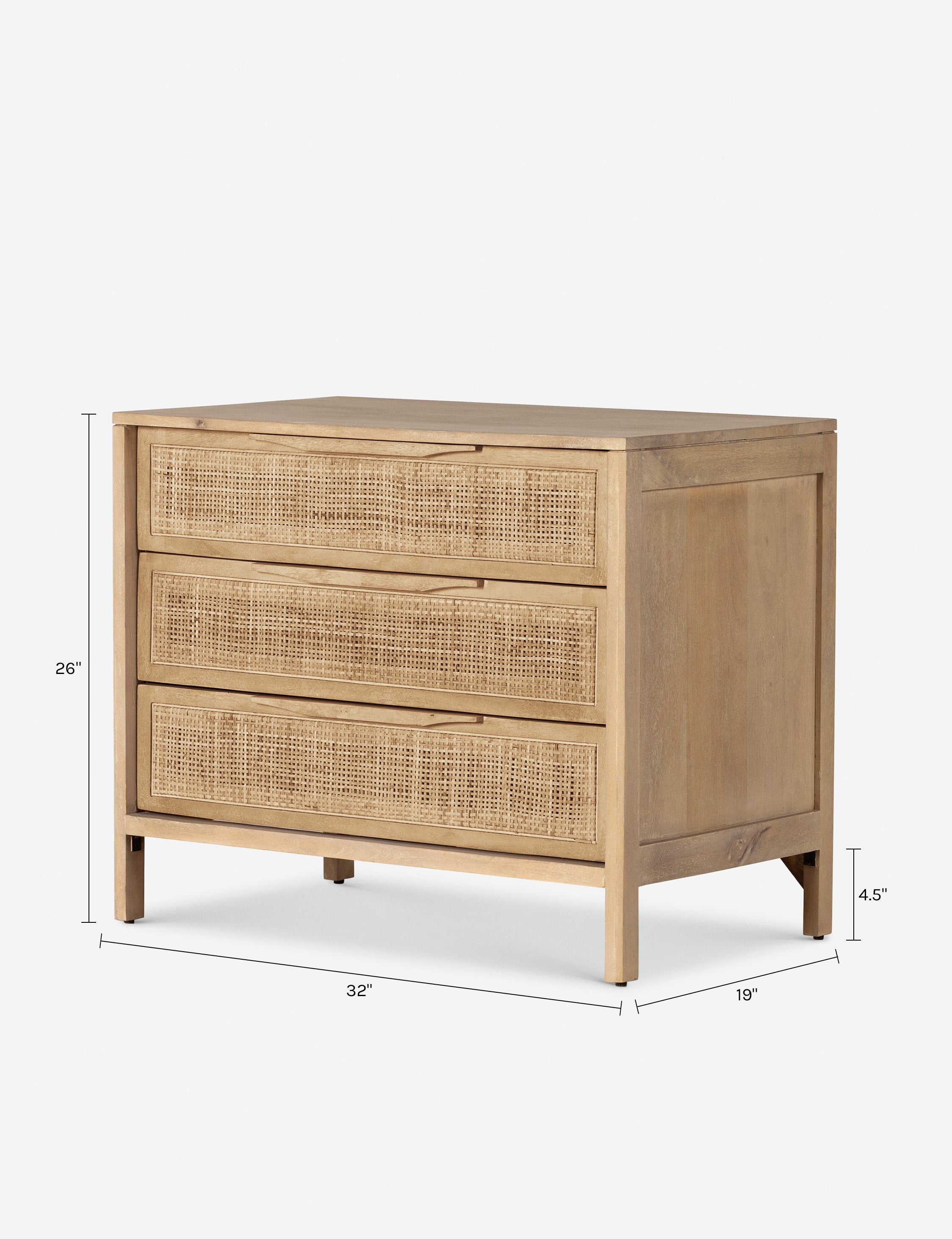 Lulu and Georgia Hannah 3-Drawer Nightstand - view 29