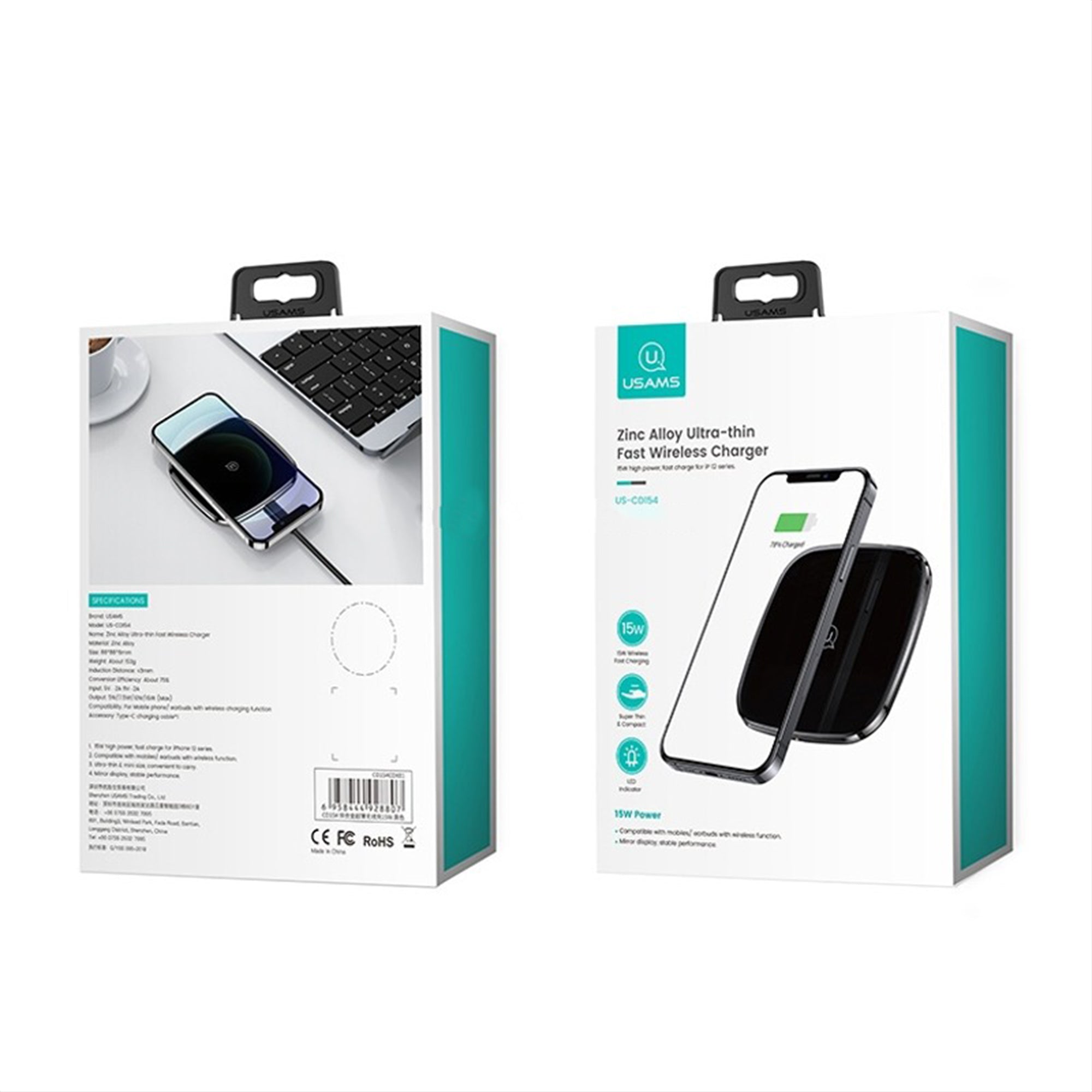 Peeperly Slim Charge Zinc Alloy Wireless Charger - view 5