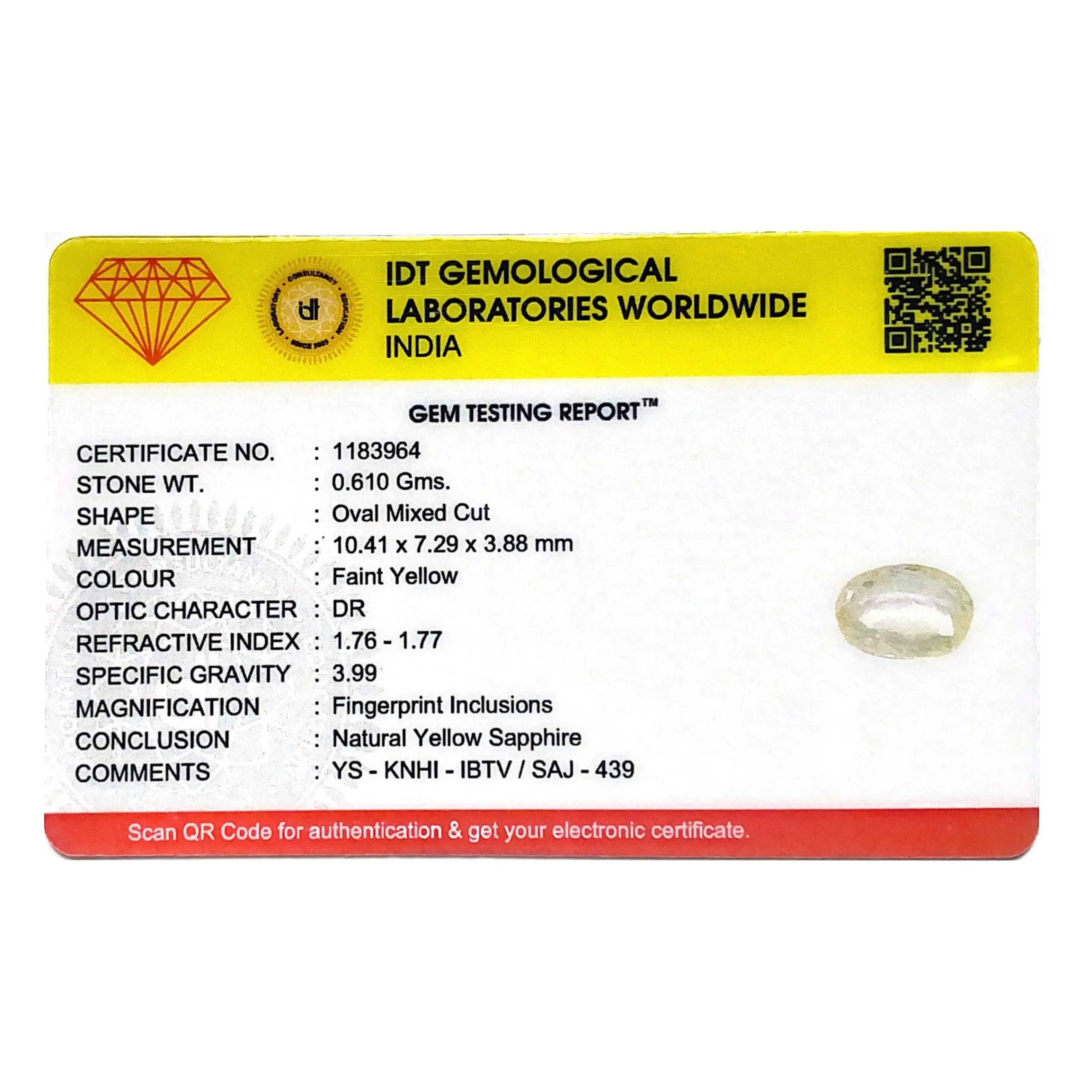 Pramogh Yellow Sapphire - 3.05 Carat - view 4