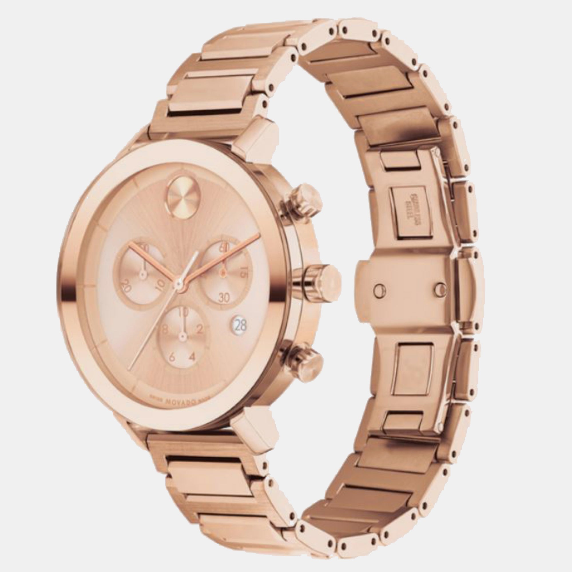Movado Bold Women Quartz Rose Gold Dial Chronograph Stainless Steel Watch 3600886 - view 2