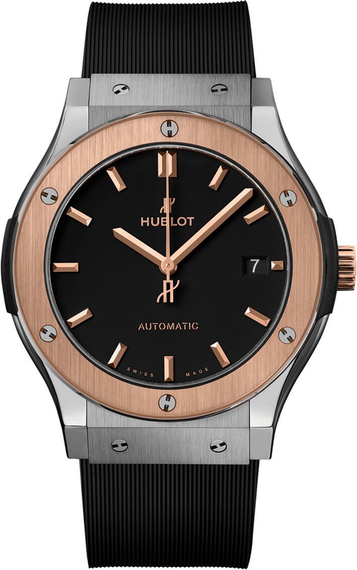Hublot Classic Fusion Ceramic King Gold Black Dial Men 45mm