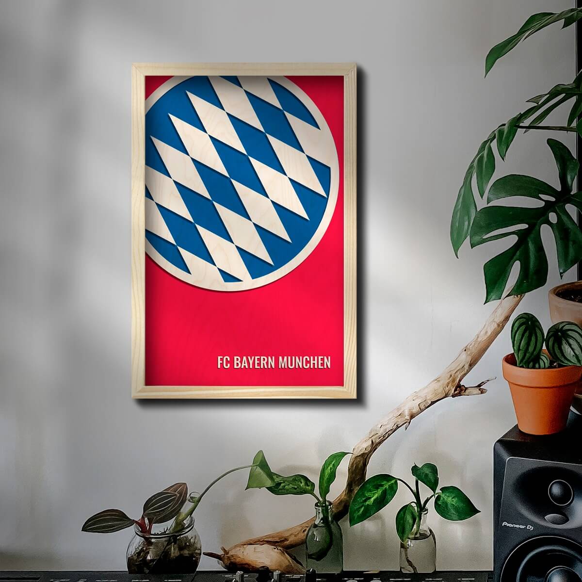 Bigsmall_cc FC Bayern Munchen Wooden Wall Art