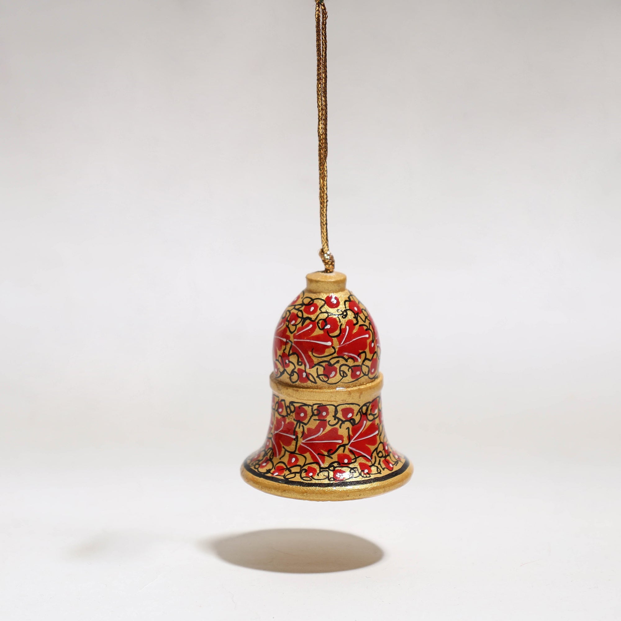 ZAHID HUSSAIN BHAT Bell - Kashmir Handpainted Christmas Decor Ornament 09 - view 2