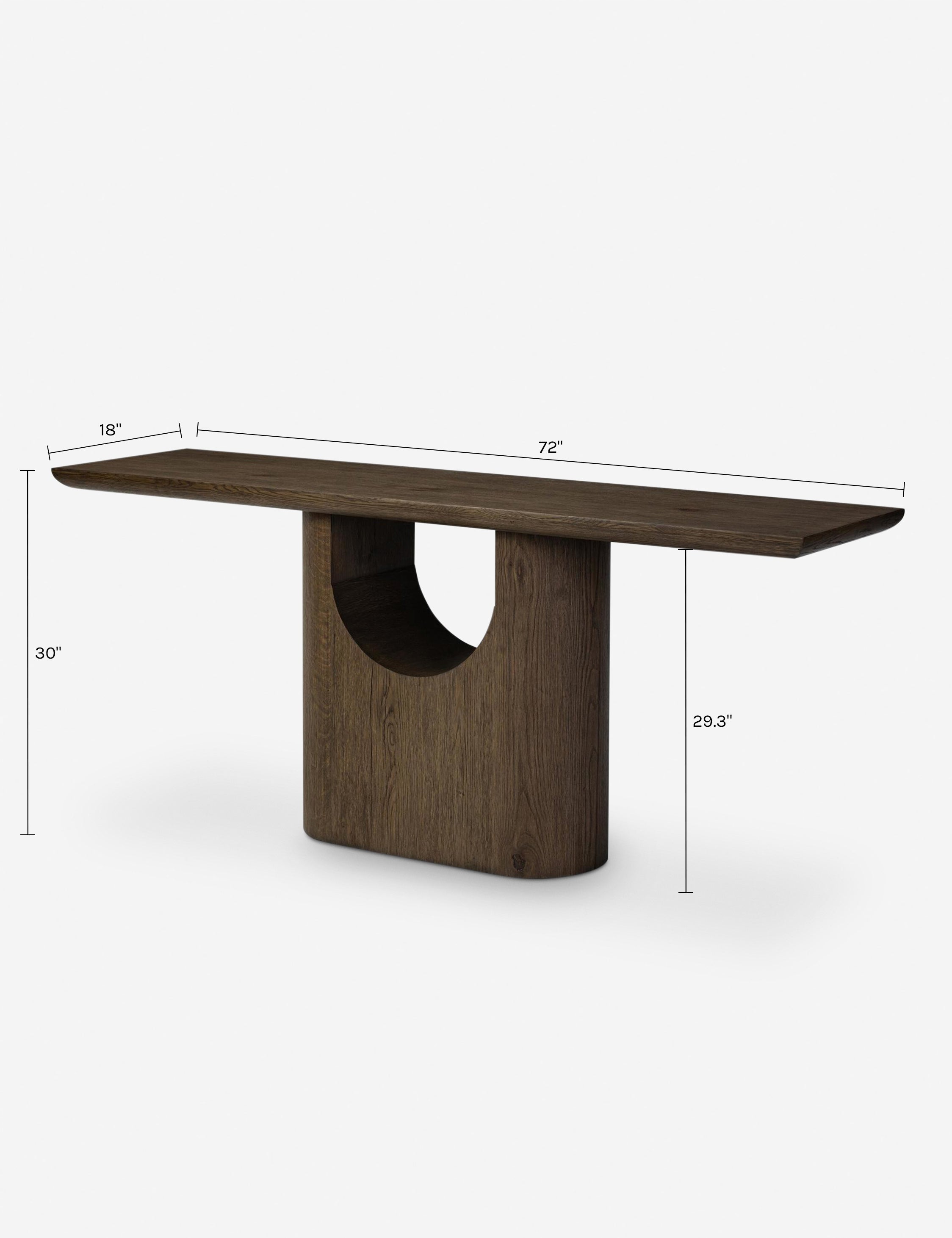 Lulu and Georgia Leda Console Table – Brown Oak - view 9