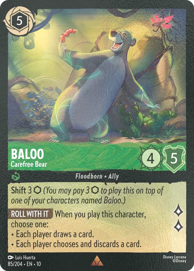 Well cold foil – Lorcana Baloo - Carefree Bear - 85/204 [Whispers in the Well] [Cold Foil]