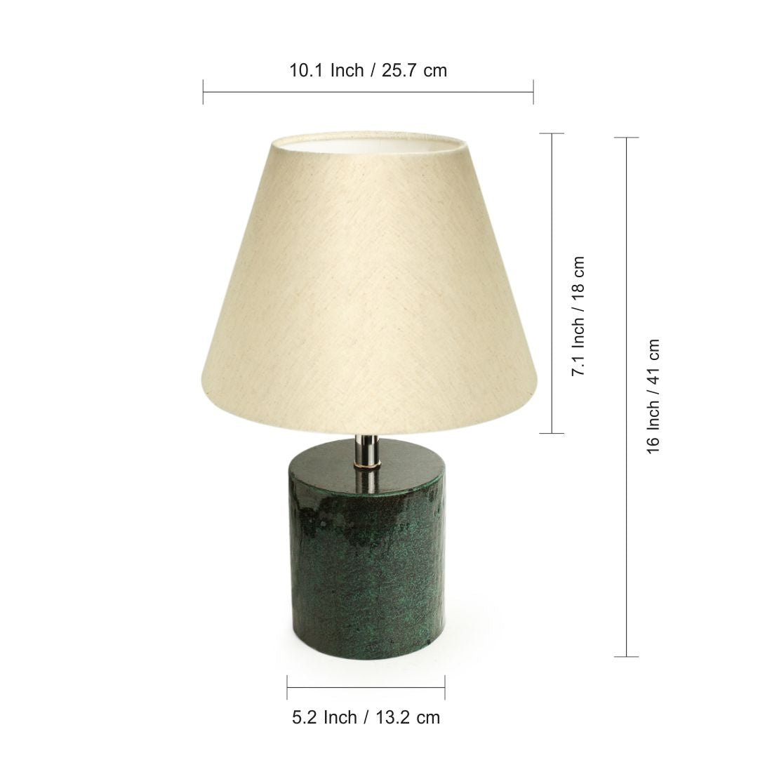 EXCLUSIVELANE 'Forest Trek' Handcrafted Table Lamp In Iron (16 Inch, Bottle Green) - view 7