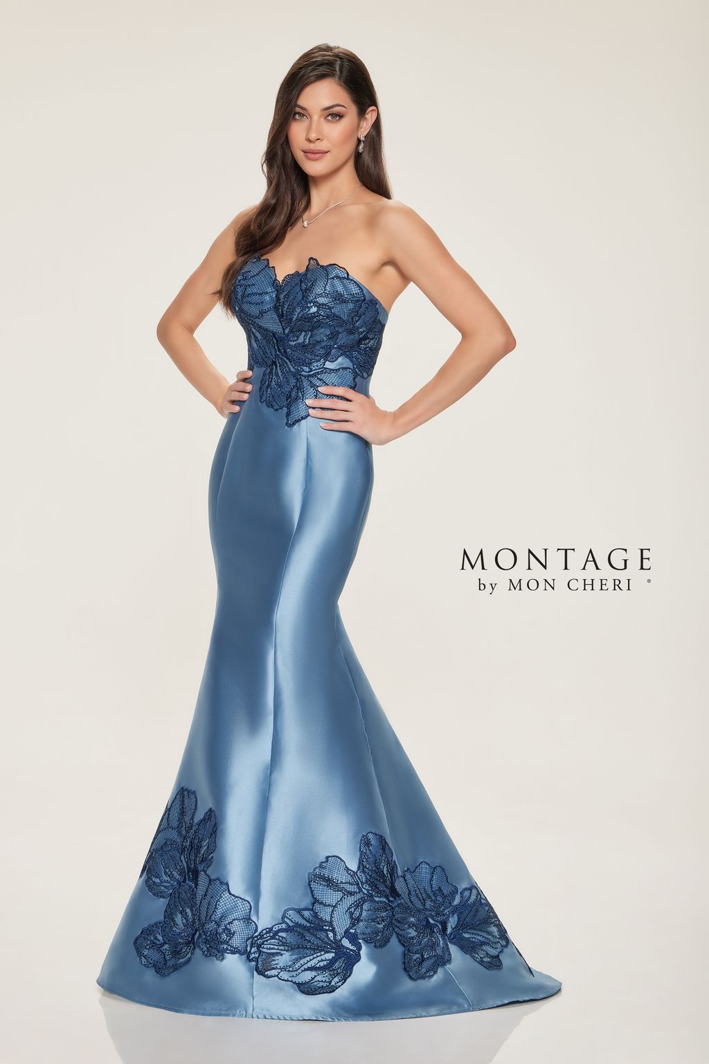 Montage M841 Long Mermaid Lace Formal Dress – Dusk