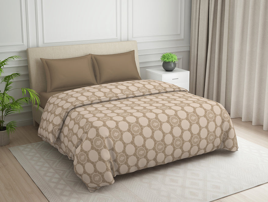 Spaces India Ornate Beige Polycotton Quilt Double Harmony - By Welspun - view 2
