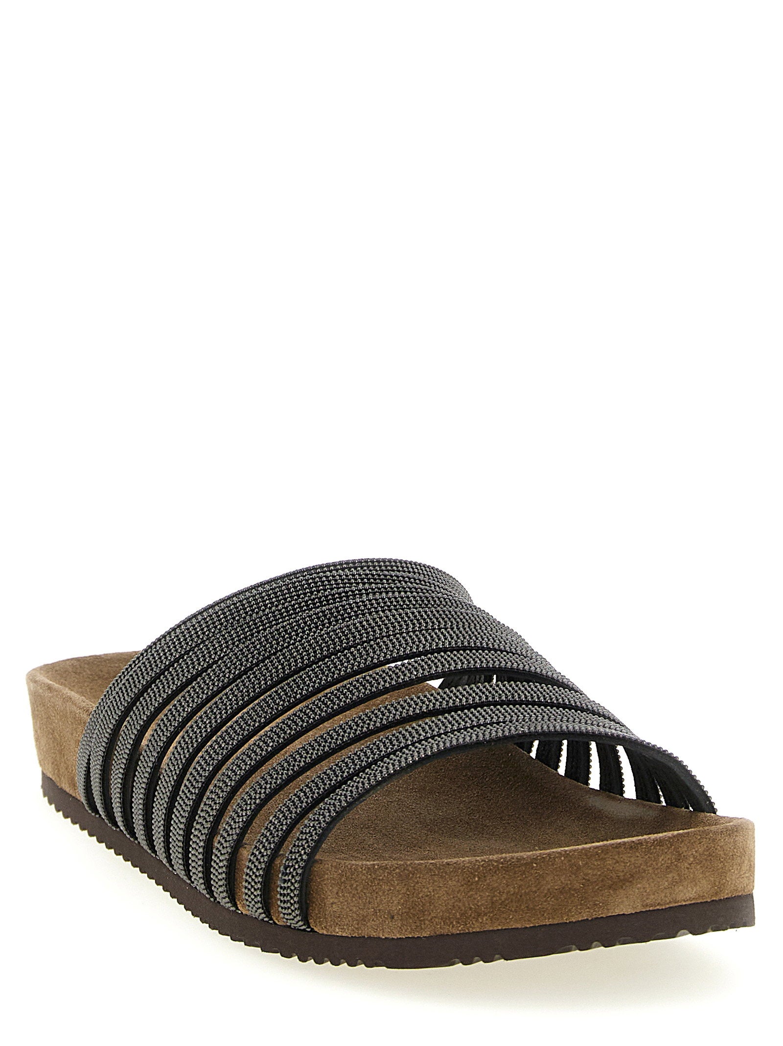 Brunello Cucinelli Precious Straps Slides - view 2