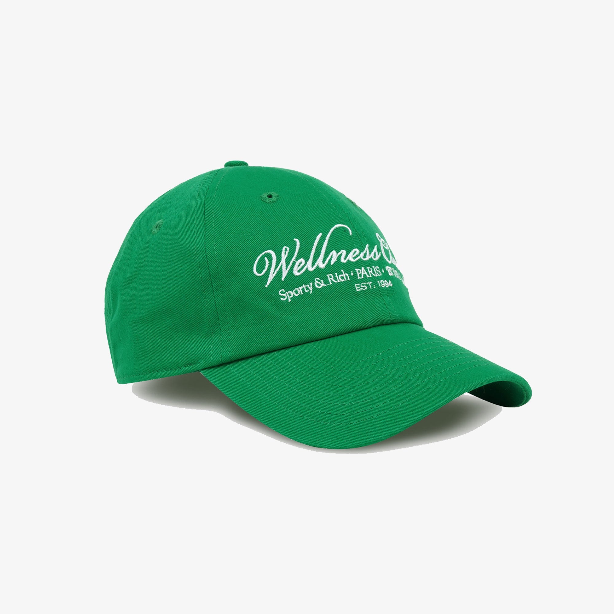 Sporty & Rich | 1800 Health Embroidered Hat { Verde/white - view 2