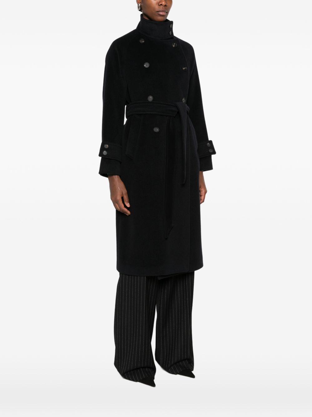 TAGLIATORE Coats NAVY – Cupro 100% - view 2