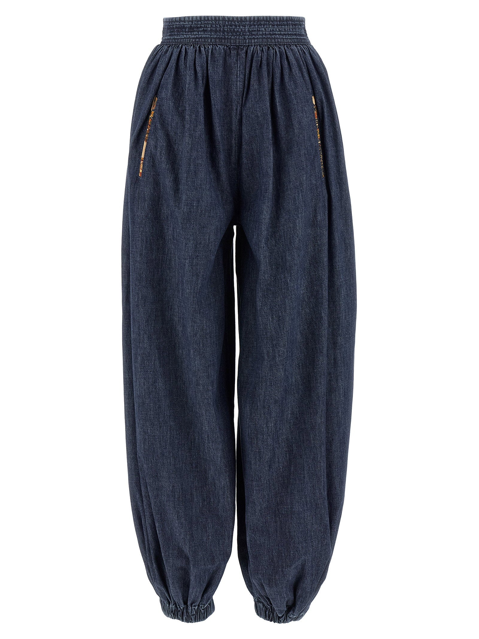Valentino Garavani Denim Chambray Pants – 100% cotton