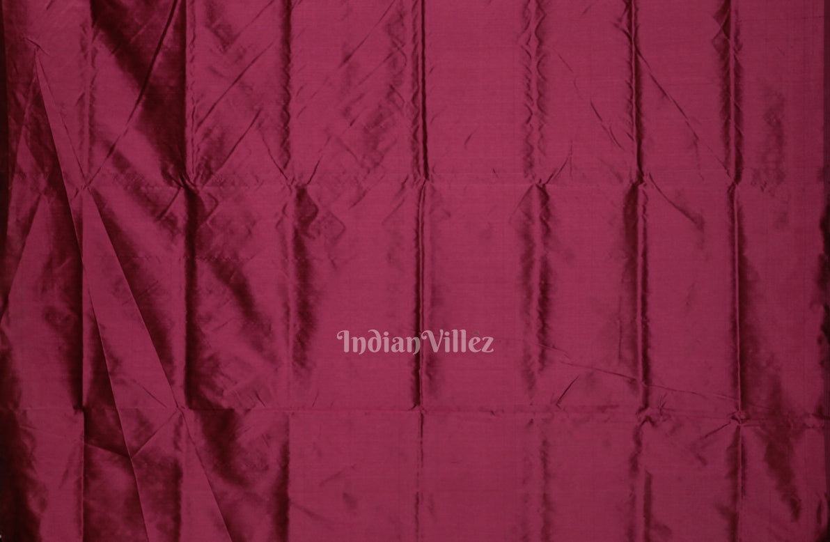 IndianVillèz Wine Color Tribal Theme Sambalpuri Silk Saree - view 5