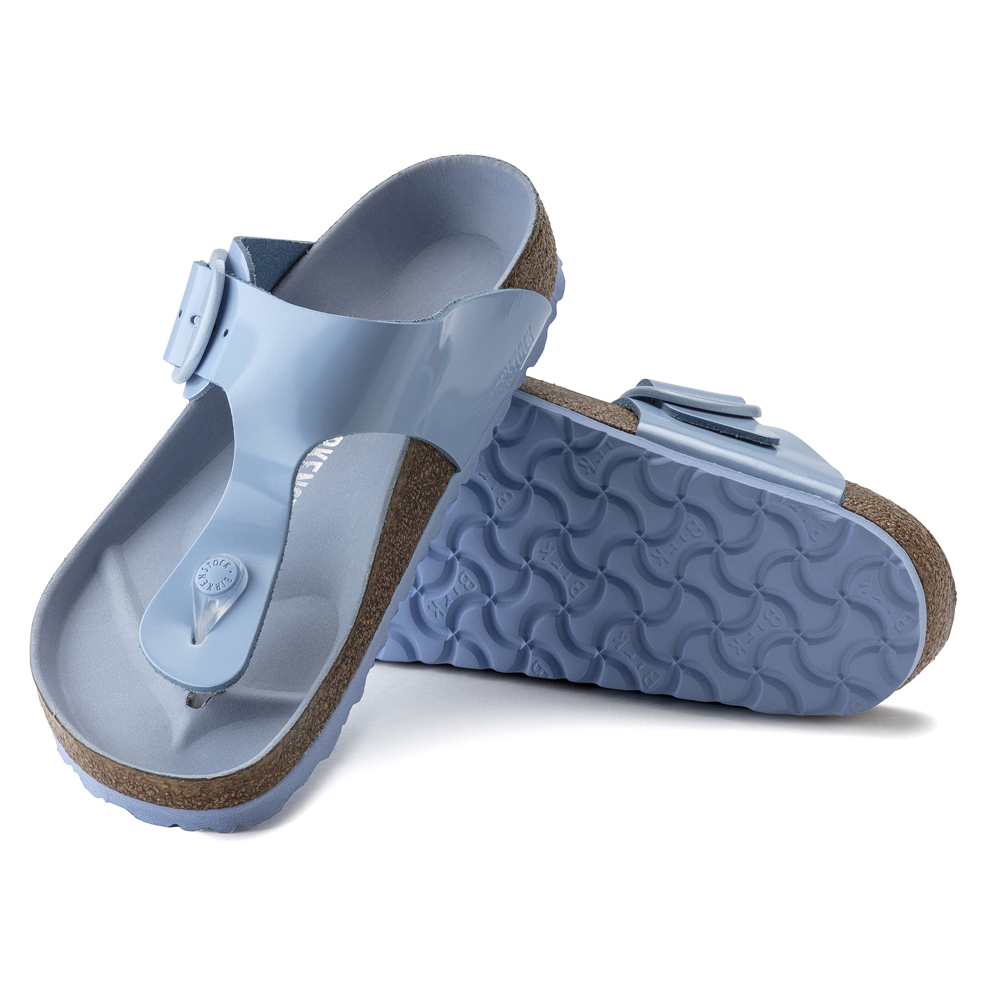 Birkenstock Gizeh Big Buckle Natural Leather Patent