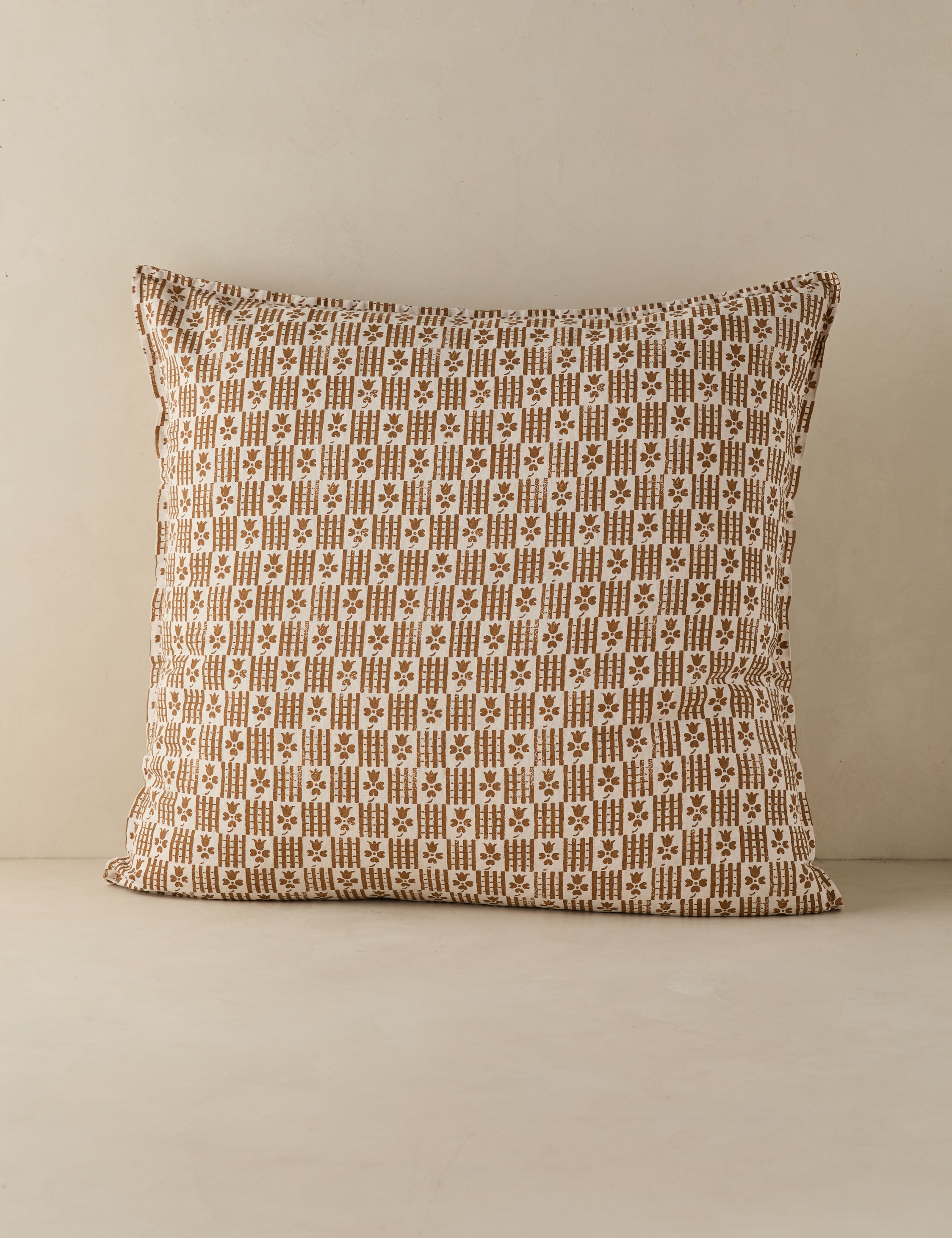 Lulu and Georgia Hedra Linen Cotton Sham – Marigold - view 2