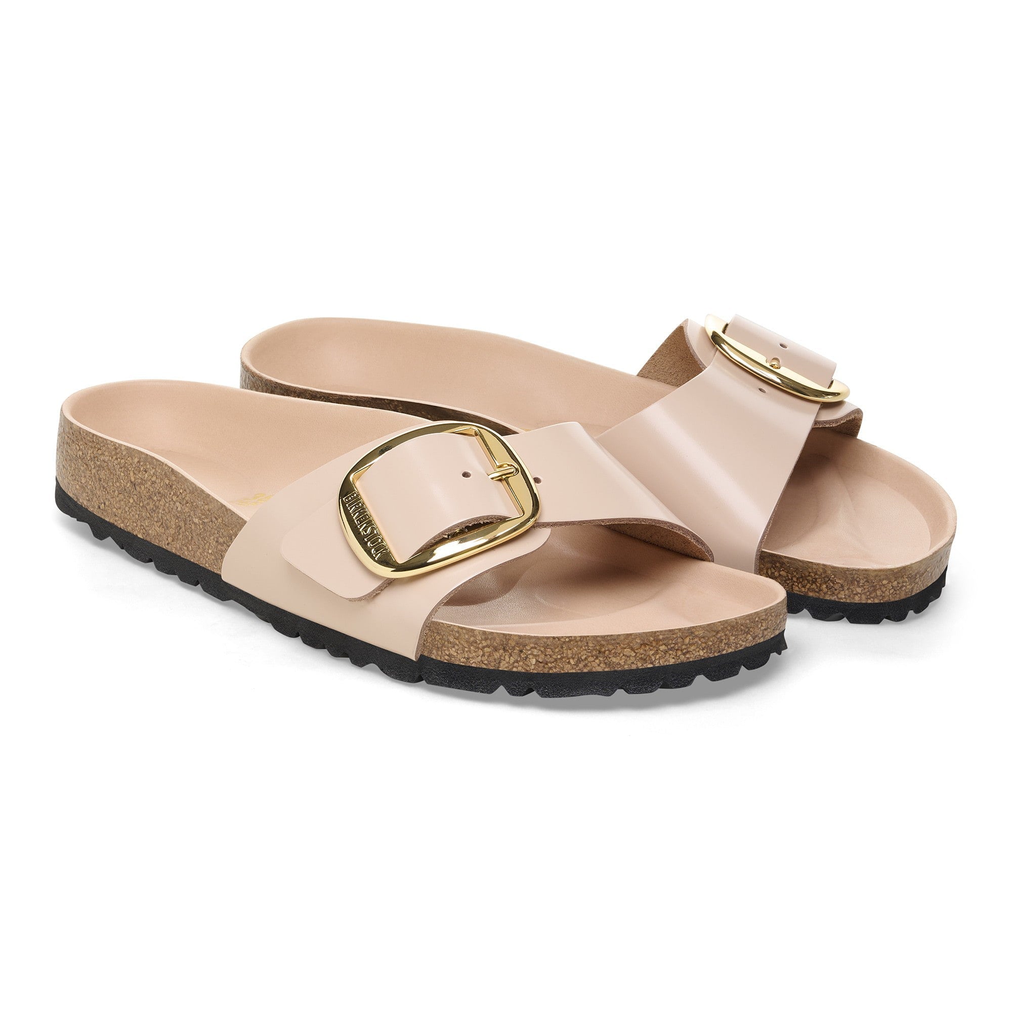 Birkenstock Madrid Big Buckle Natural Leather Patent - view 3