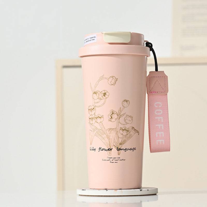 Peeperly Chic Lily Blossom Pen Art Tumbler – No Color