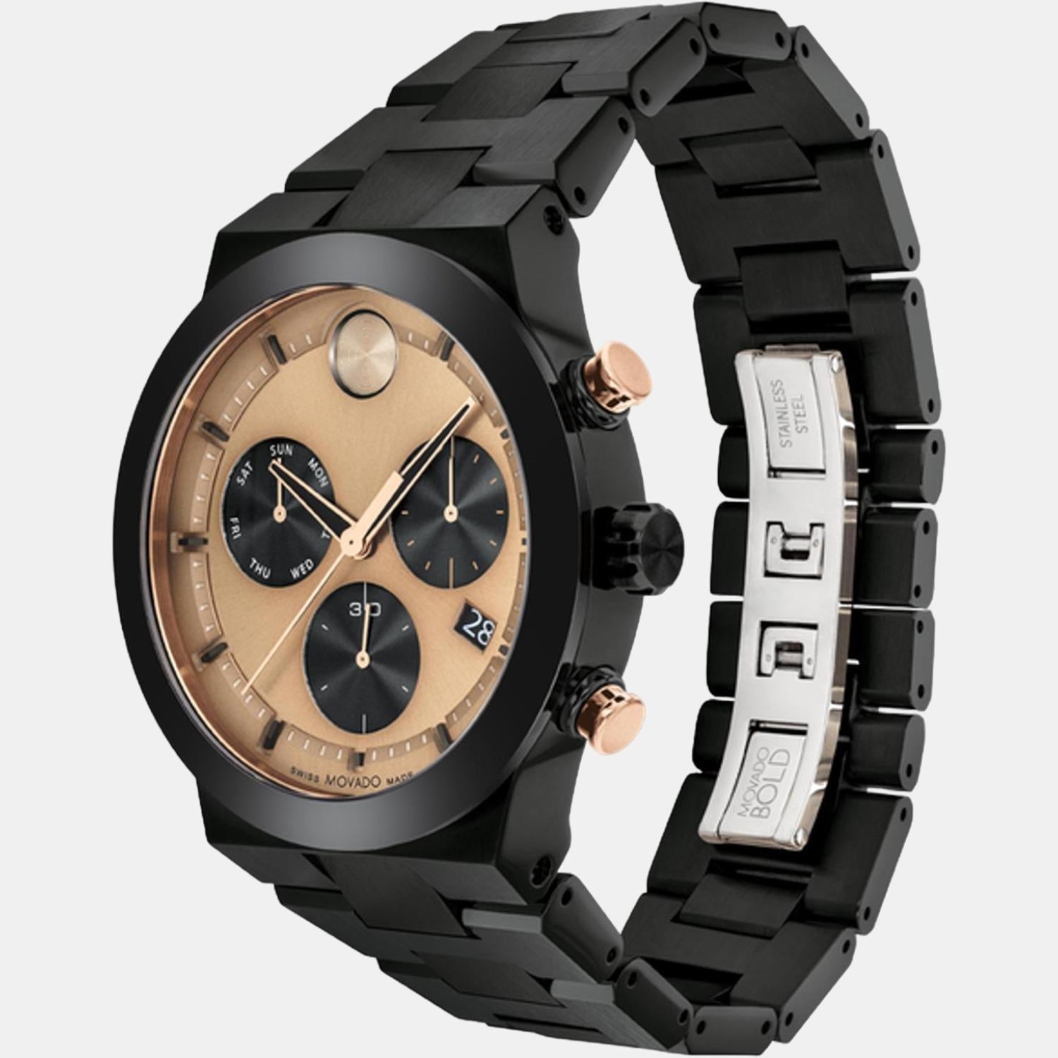Movado Bold Fusion Men Quartz Brown Dial Chronograph Stainless Steel Watch 3600897 - view 2