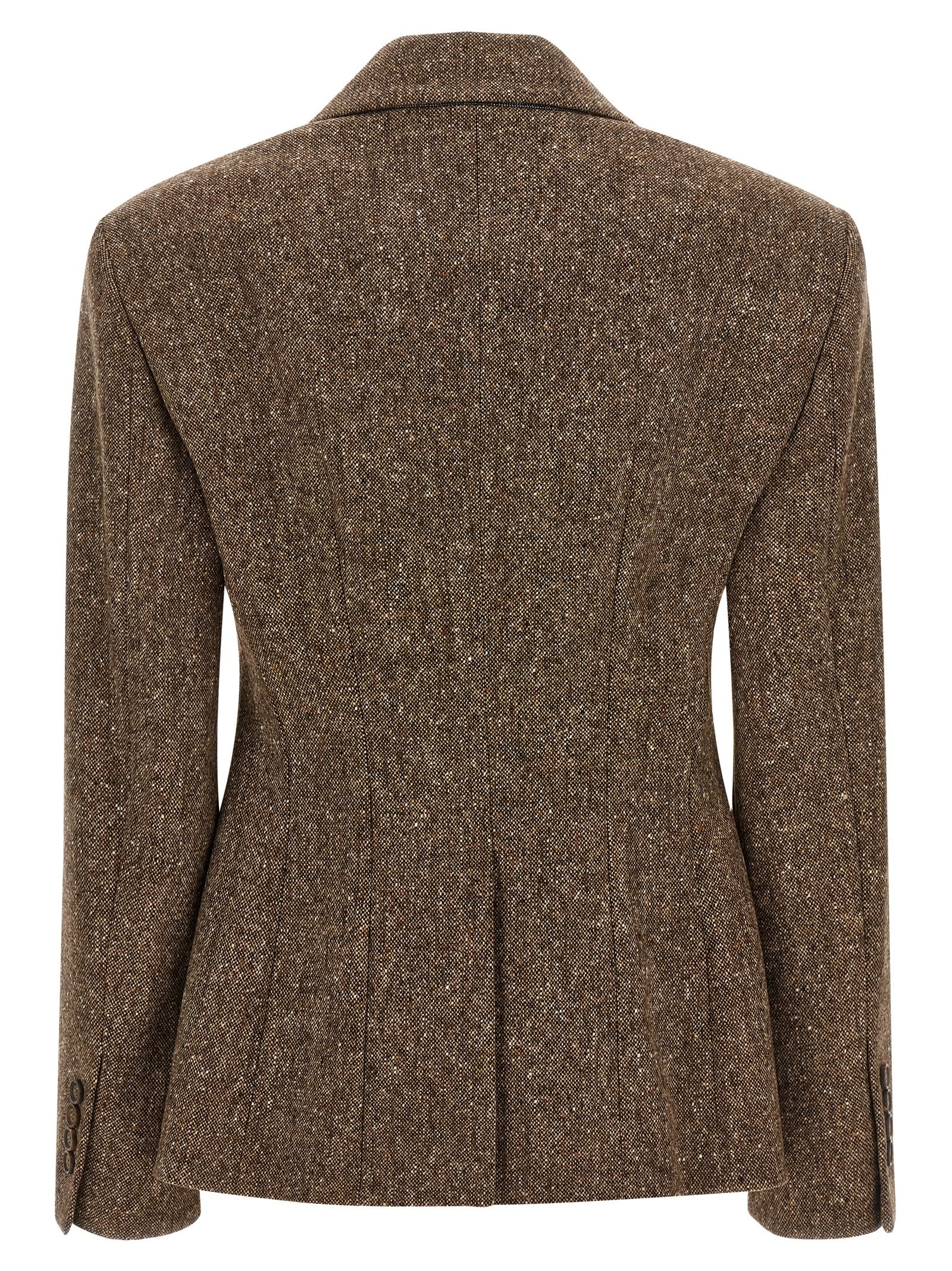 Brunello Cucinelli Donegal Wool Double-breasted Blazer - view 2