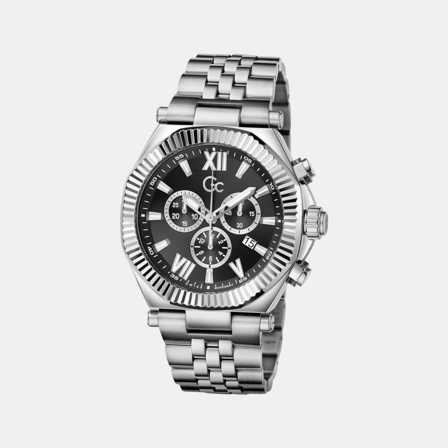 Gc Atlas Men Quartz Black Dial Chronograph Stainless Steel Watch Z66001G2 - view 3