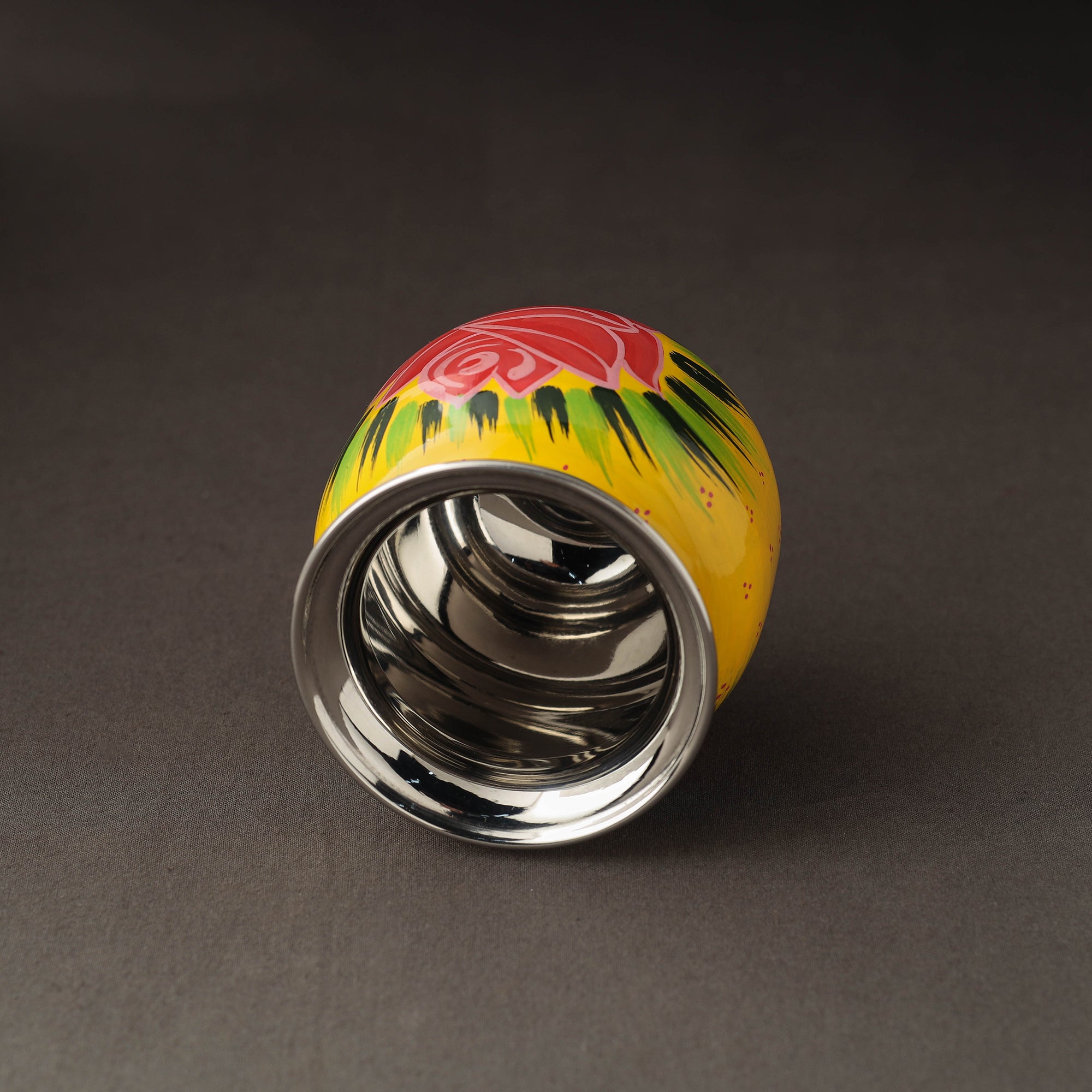 AAYAAS Banaras Handpainted Stainless Steel Lota / Kalash / Container - view 2