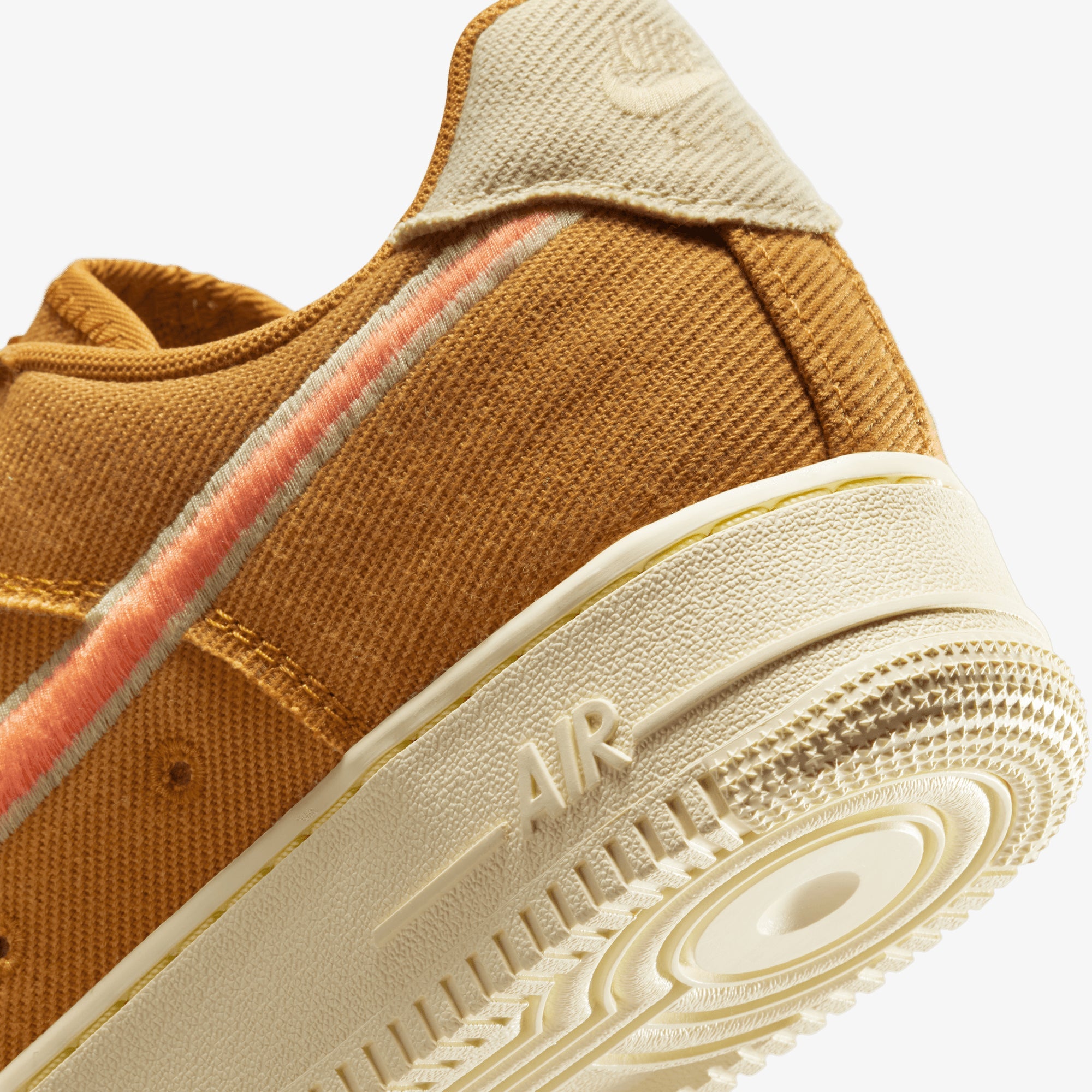 Nike | Air Force 1 Low Canvas { Wheat/orange Trance-team Gold-alabaster - view 6