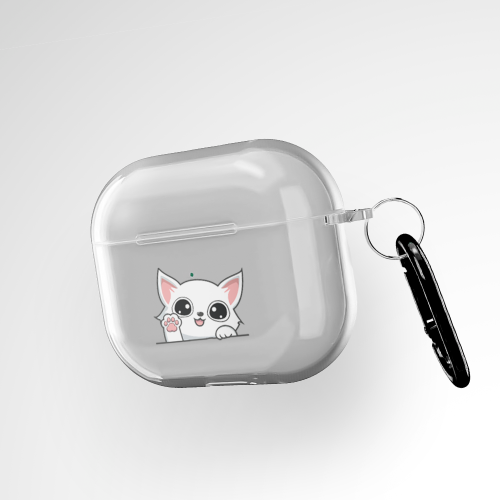 Cover It Up Cute Cat Clear Airpods Pro 2 Case Covers - view 3