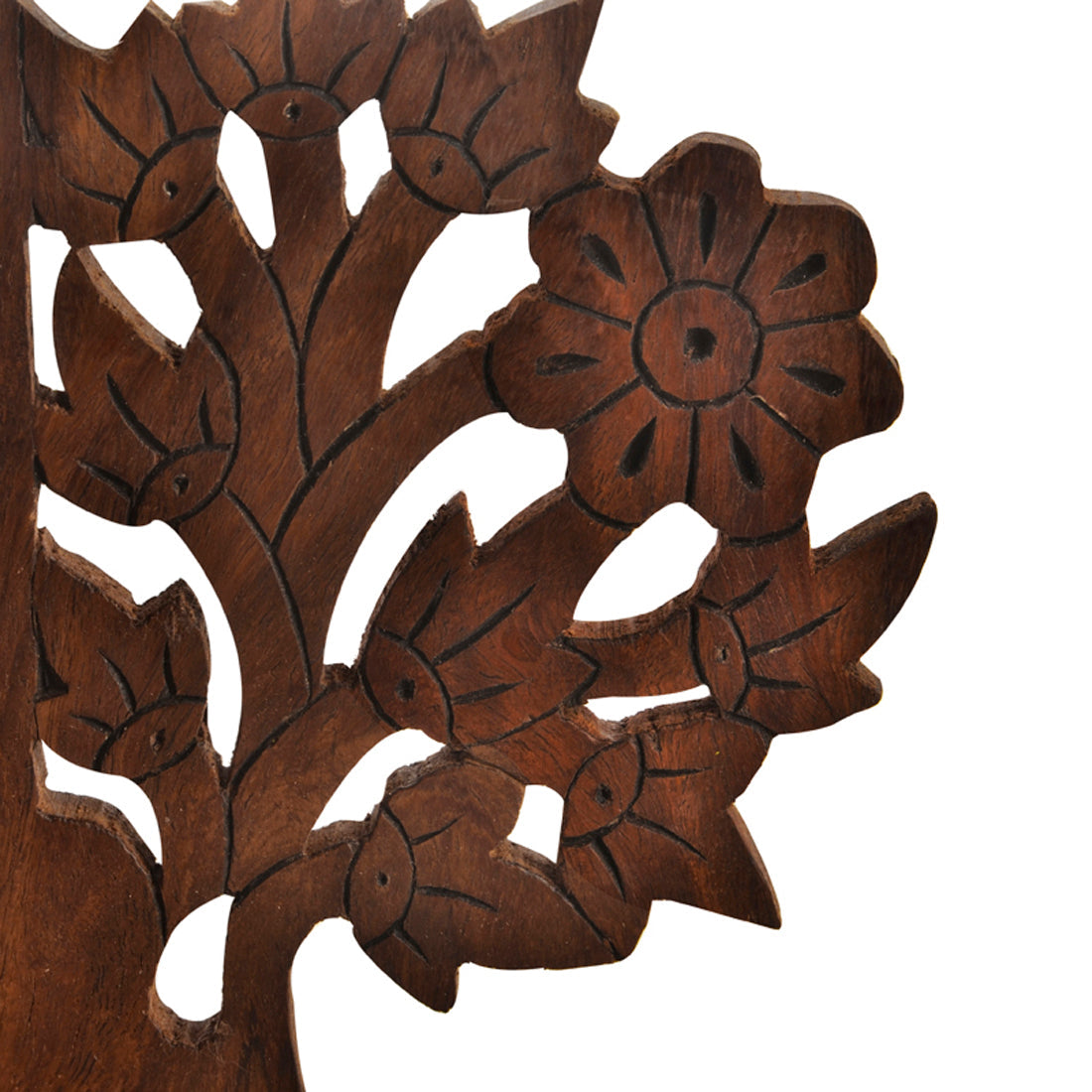 EXCLUSIVELANE 'Tree Of Life' - Hand Carved & Engraved Sheesham Wood Bookend - view 5