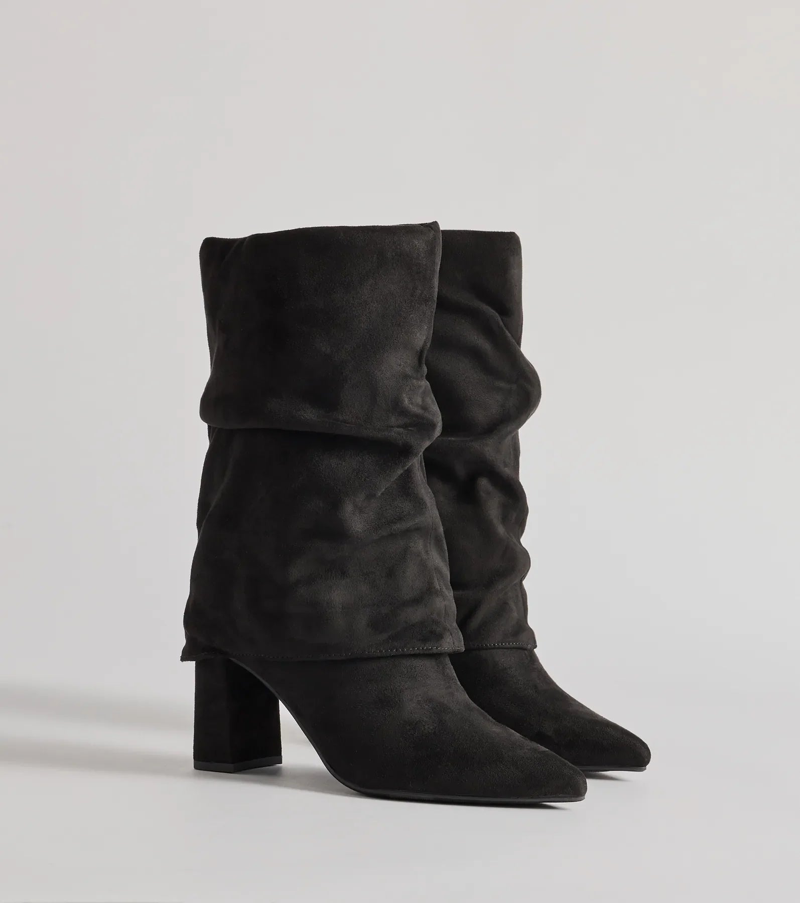 Windsor Fab Faux Suede Fold-Over Mid-Calf Boots