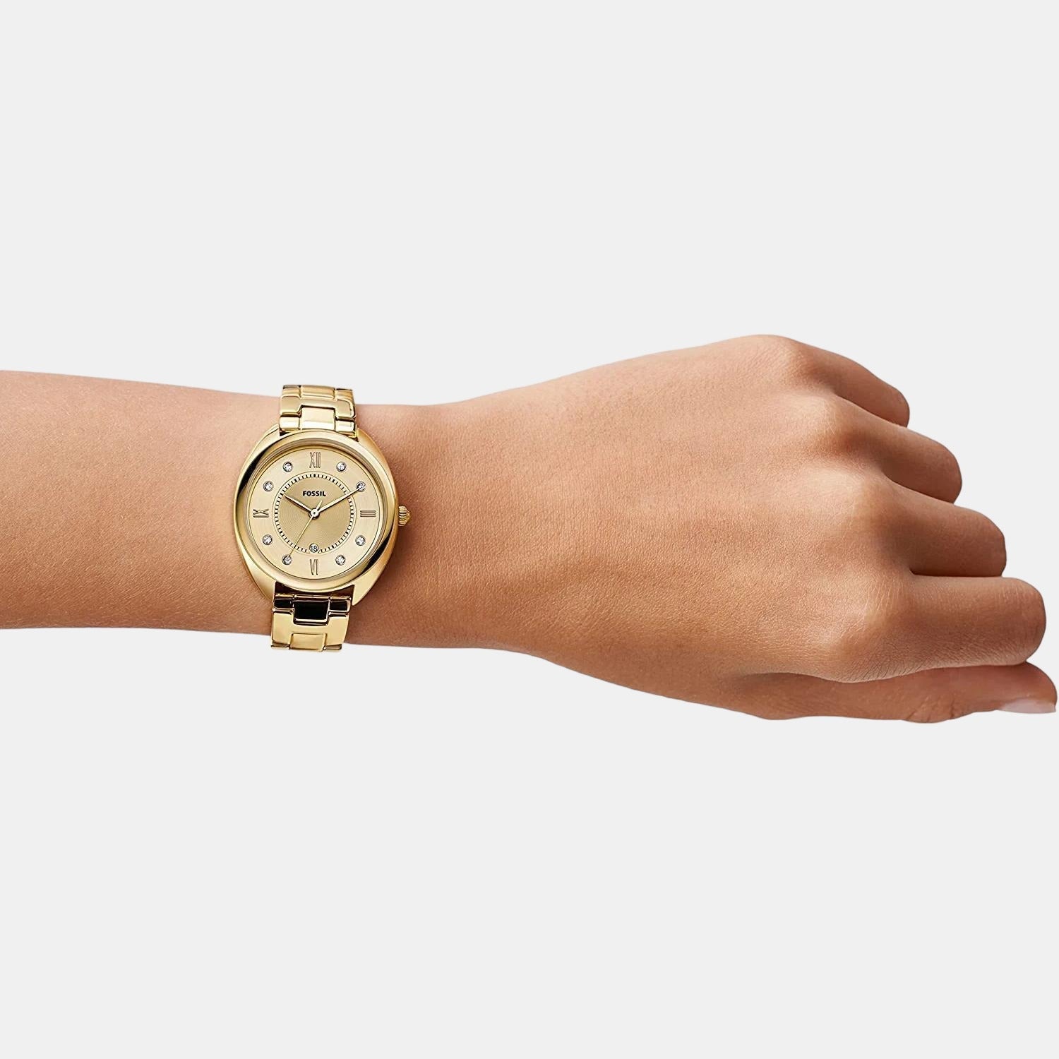 Fossil Gabby Women Quartz Gold Dial Analog Stainless Steel Watch ES5071 - view 4