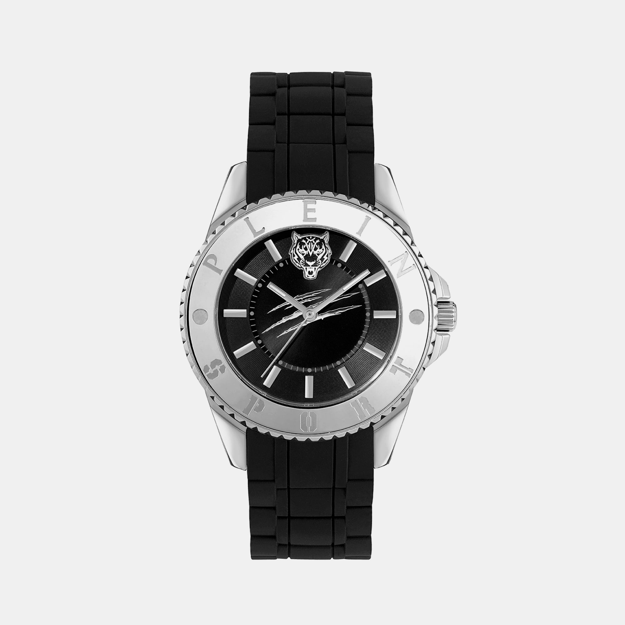 Plein Sports Glam Women Quartz Black Dial Analog Silicone Watch PSKBA0123