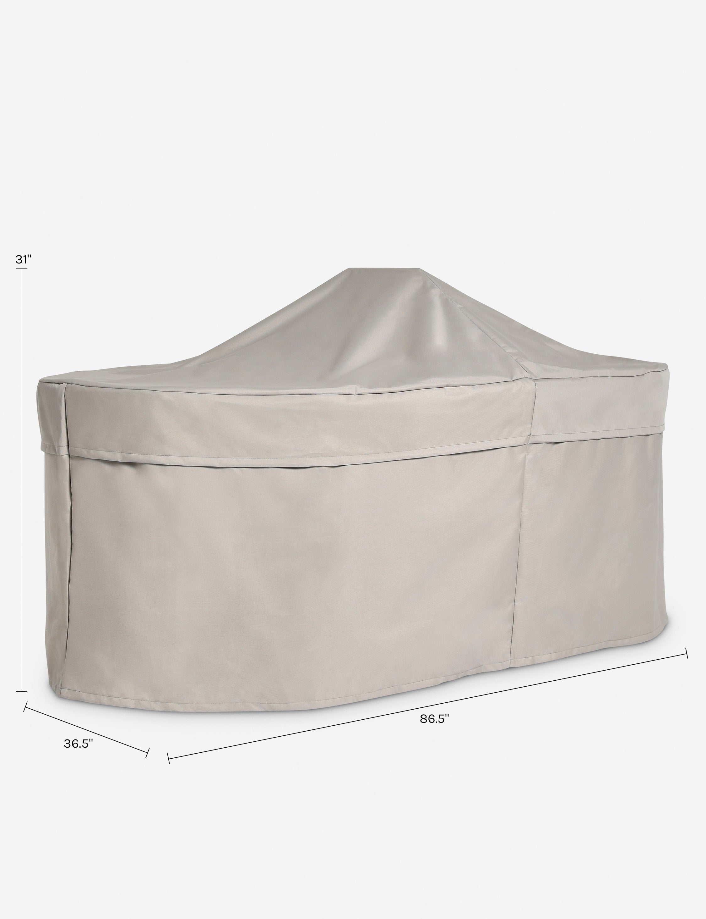 Lulu and Georgia Lanata Oval Dining Table Outdoor Furniture Cover - view 2
