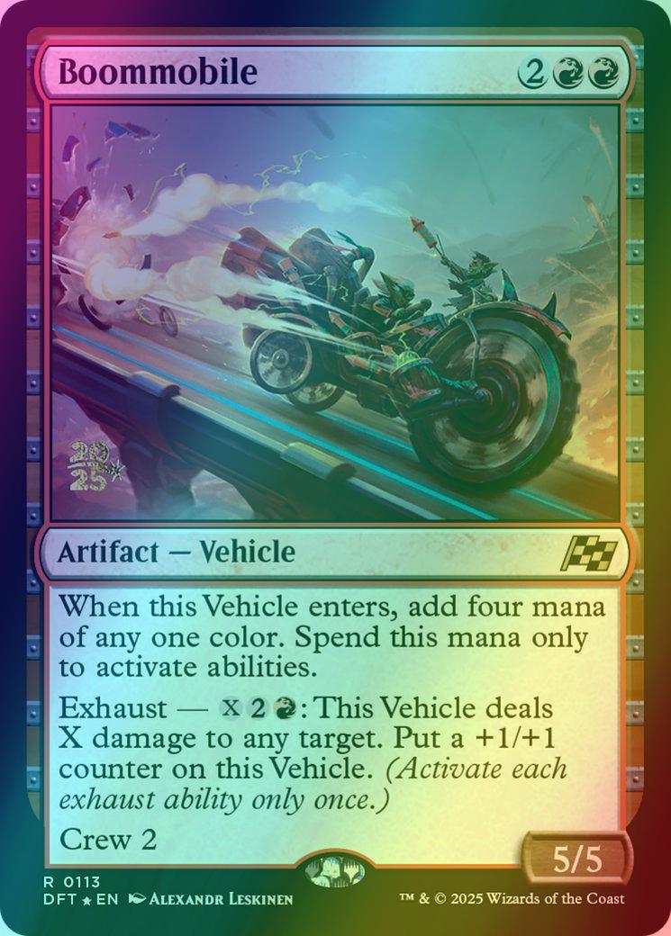 Boommobile 113s prerelease – Magic Boommobile [113s] [Prerelease] [Aetherdrift: Promos] [Foil]