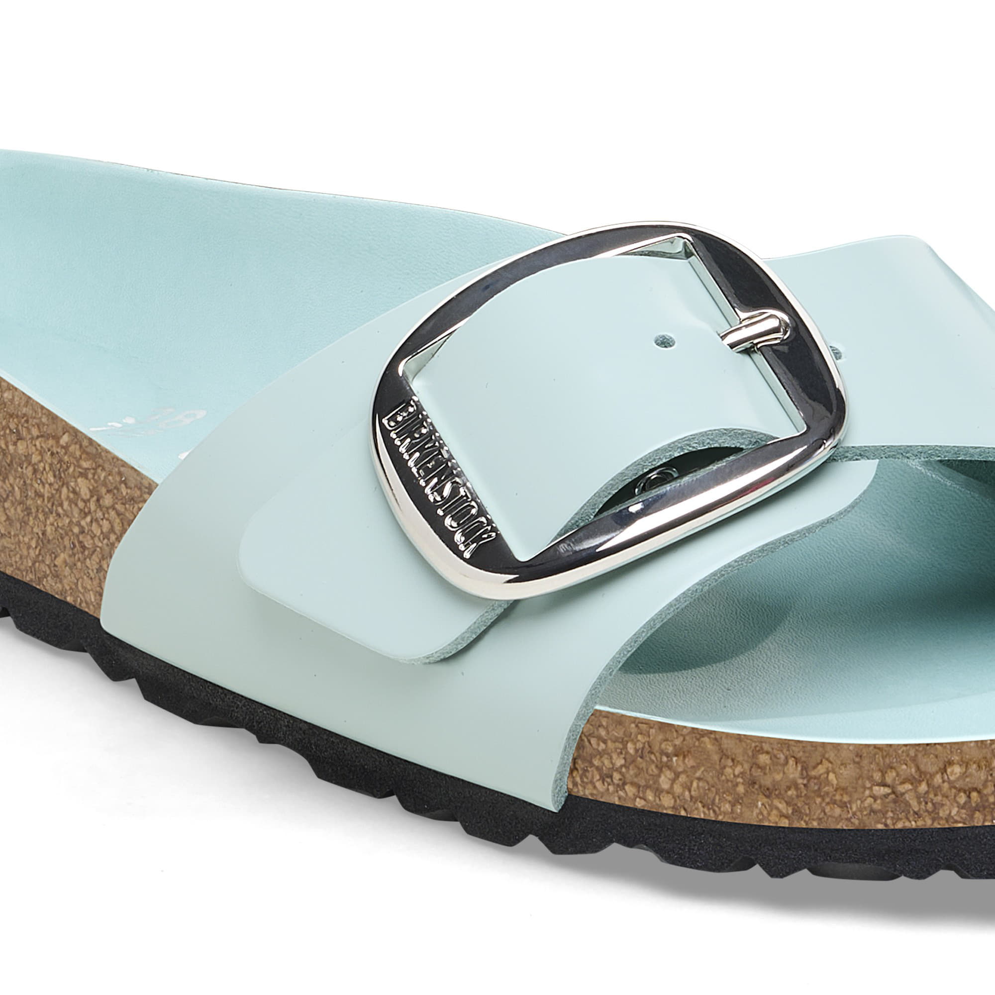 Birkenstock Madrid Big Buckle Natural Leather Patent - view 5