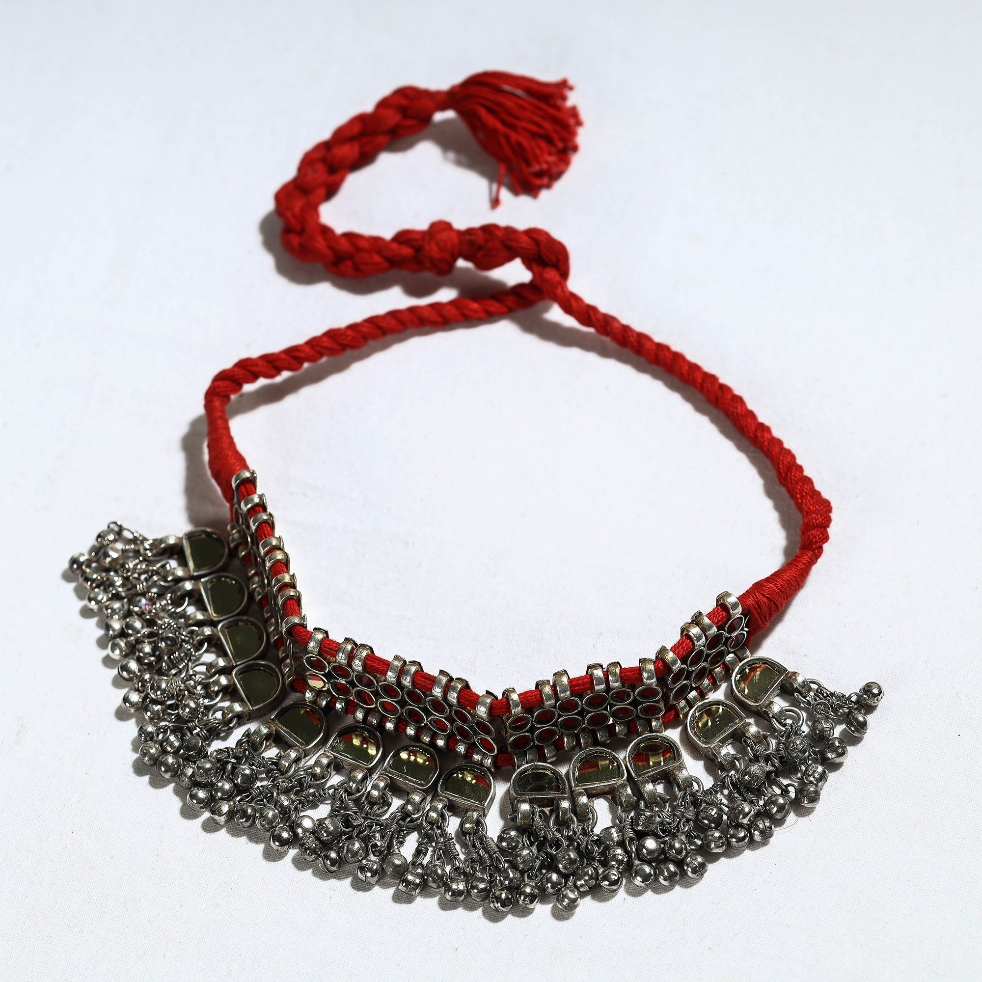 ITOKRI CRAFTS INITIATIVE Antique Glass Encrusted Tribal GS Necklace - view 2