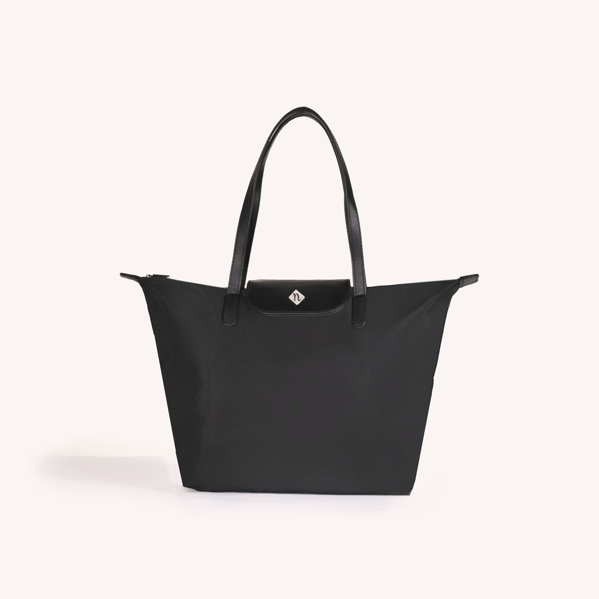 Nestasia Origami Sleek Black Tote Bag For Women
