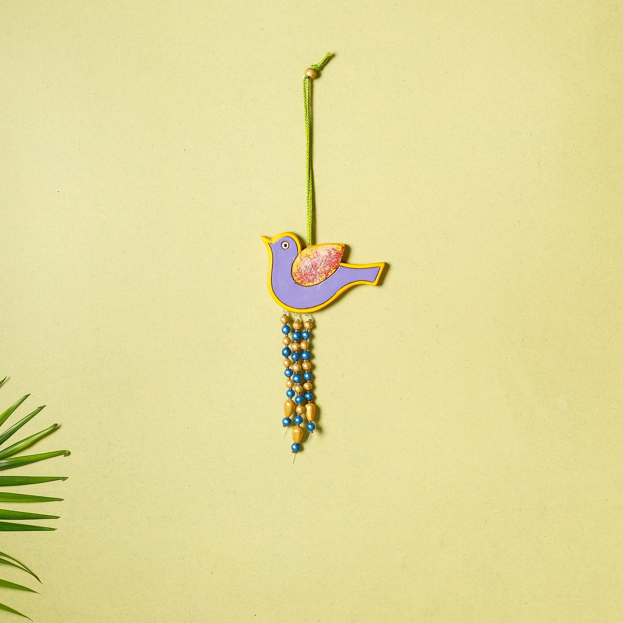 KHUSHBASH - HAPPY LOOM OF EAST Bird - Bishnupur Handpainted Terracotta Wall Hanging