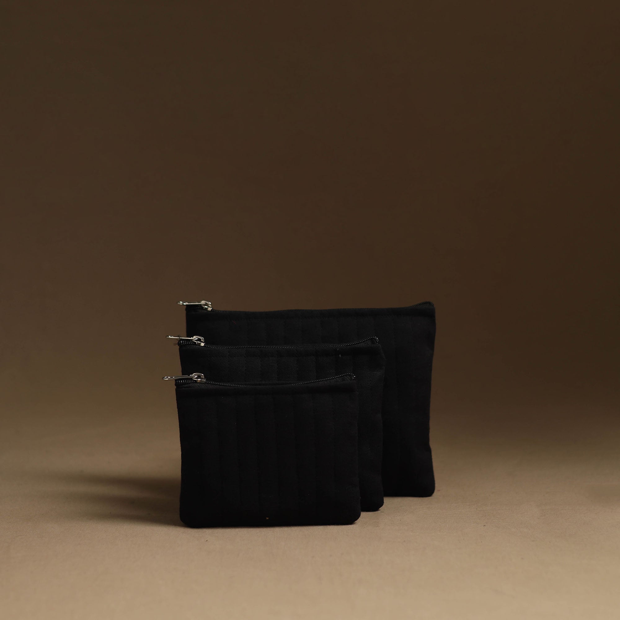 NOORI BAZAR Black - Handmade Multipurpose Utility Pouches (Set of 3) 33