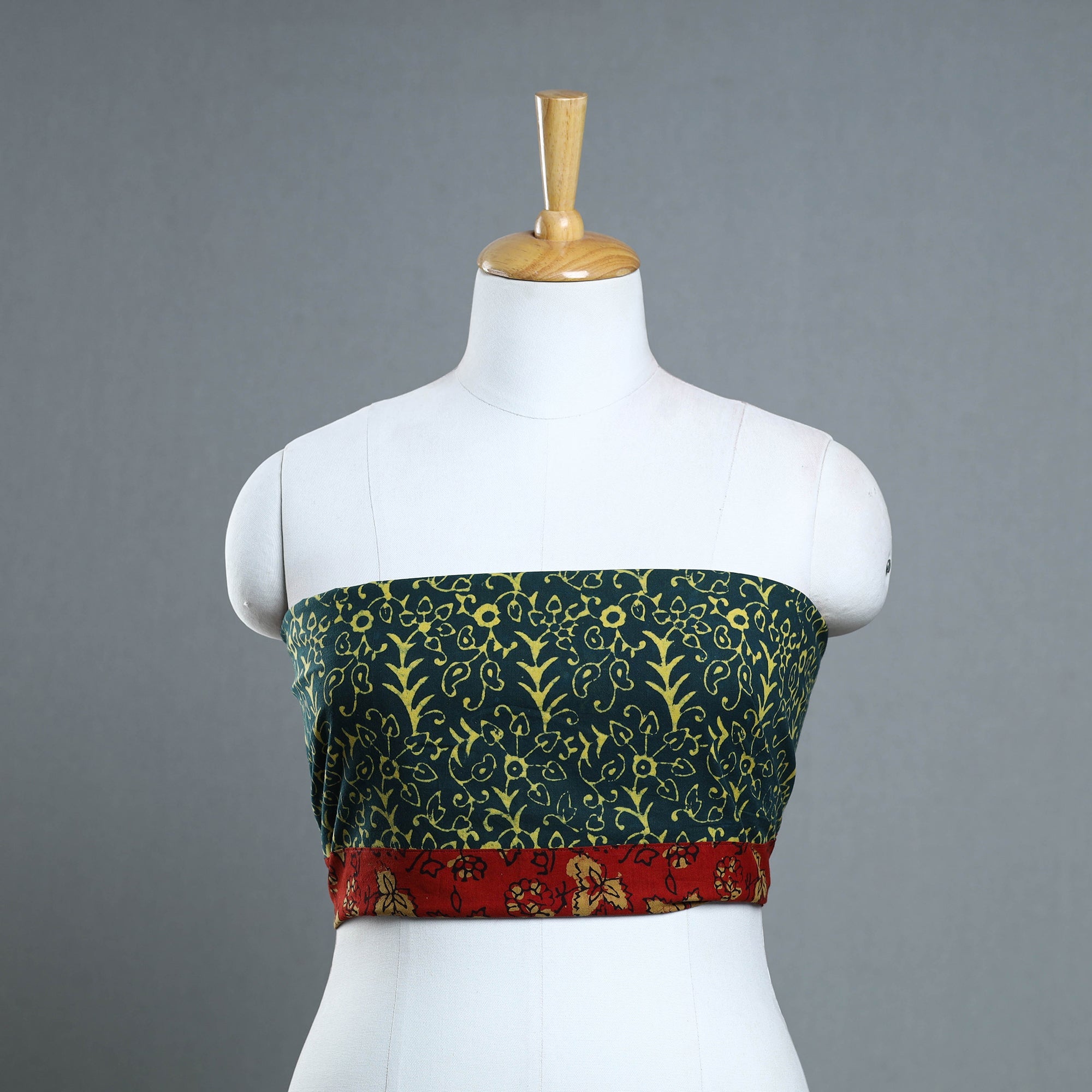 NOORI BAZAR Blue - Block Print Cotton Pipad Blouse Piece 124