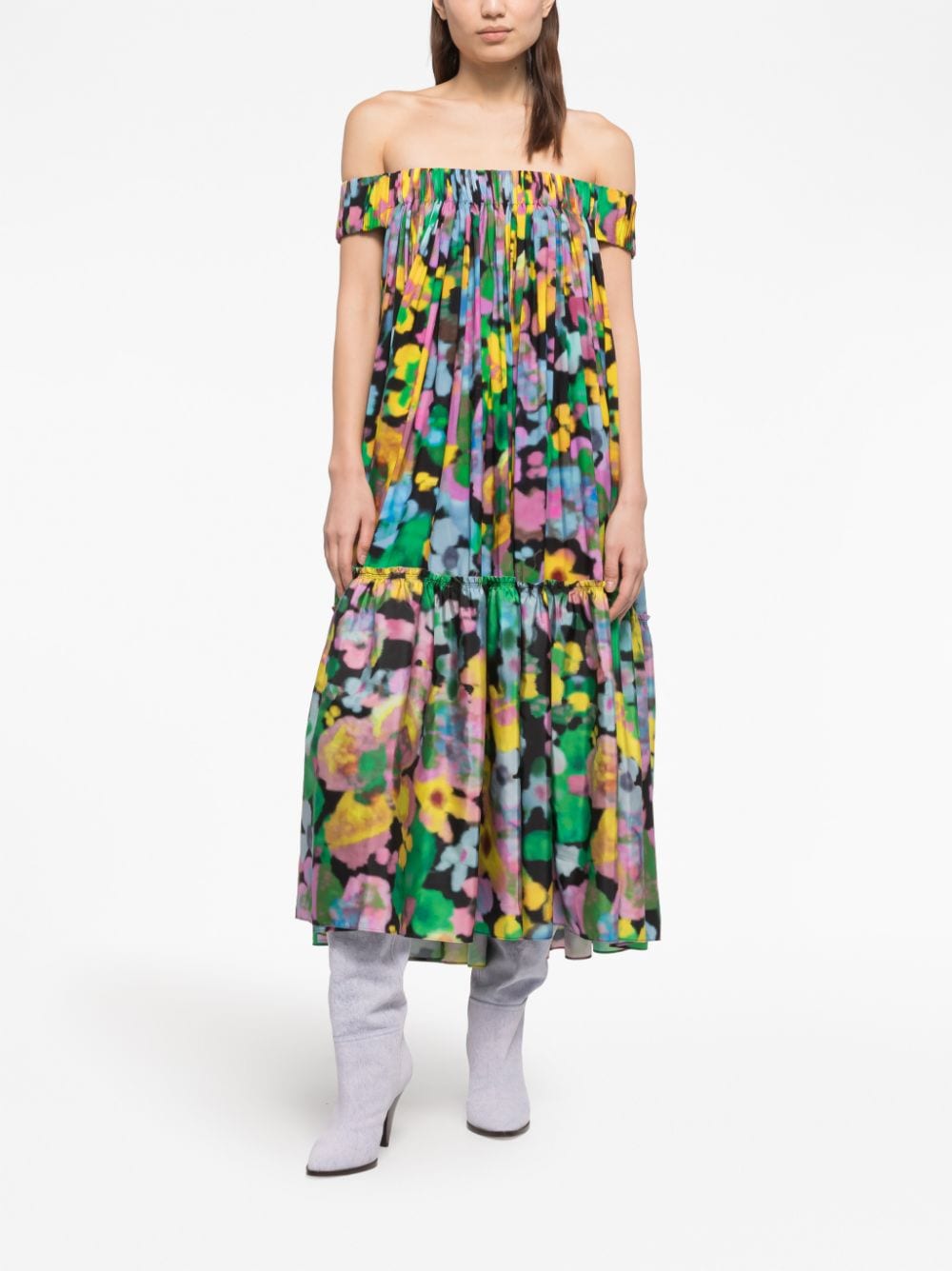 Az Factory With Lutz Huelle Off shoulder midi dress - view 2