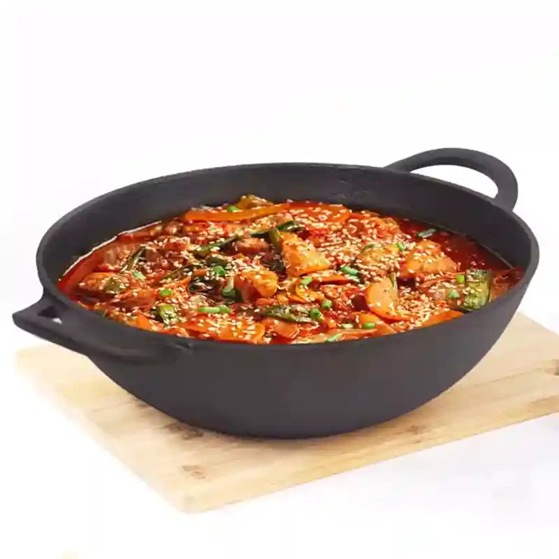 The Indus Valley CASTrong Cast Iron Kadai, Pre-seasoned, Nonstick, 100% Pure, Toxin-free, 27cm, 2.5L, 2.5kg