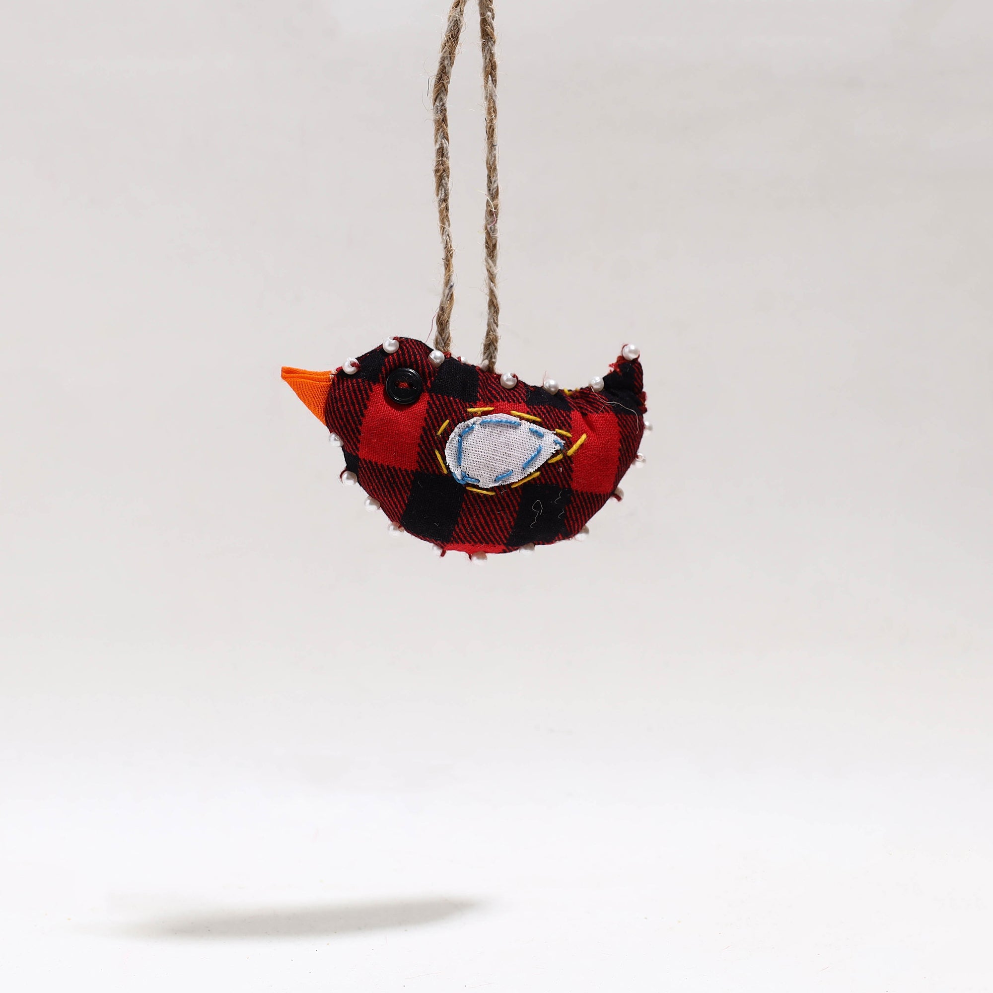JAN SANDESH Bird - Upcycled Thread & Beadwork X-Mas Decor Hanging 13 - view 2